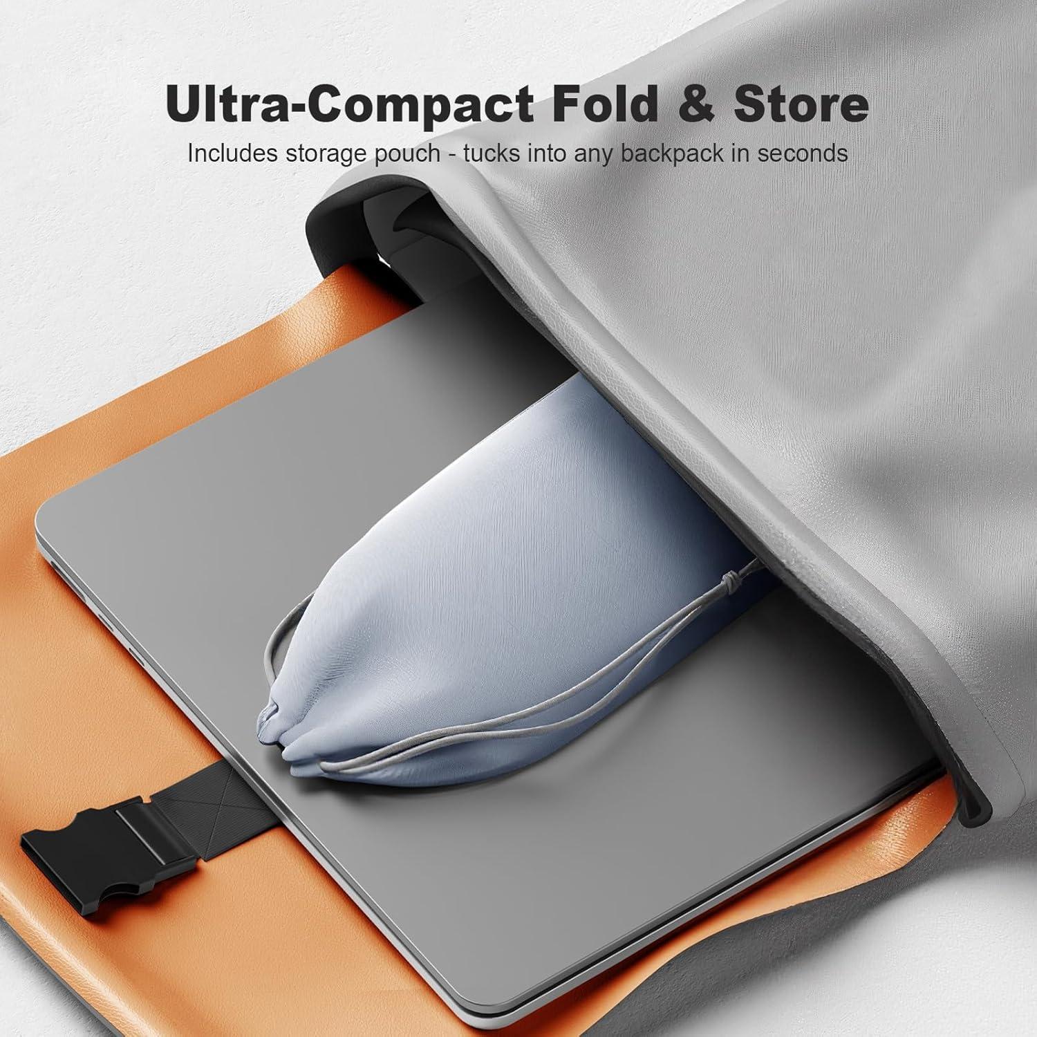 imageTENOC Foldable Laptop Stand for Desk Universal Laptop Riser Ventilated Holder Mount Compatible with MacBook Notebook ASUS Acer and More BlackBlack