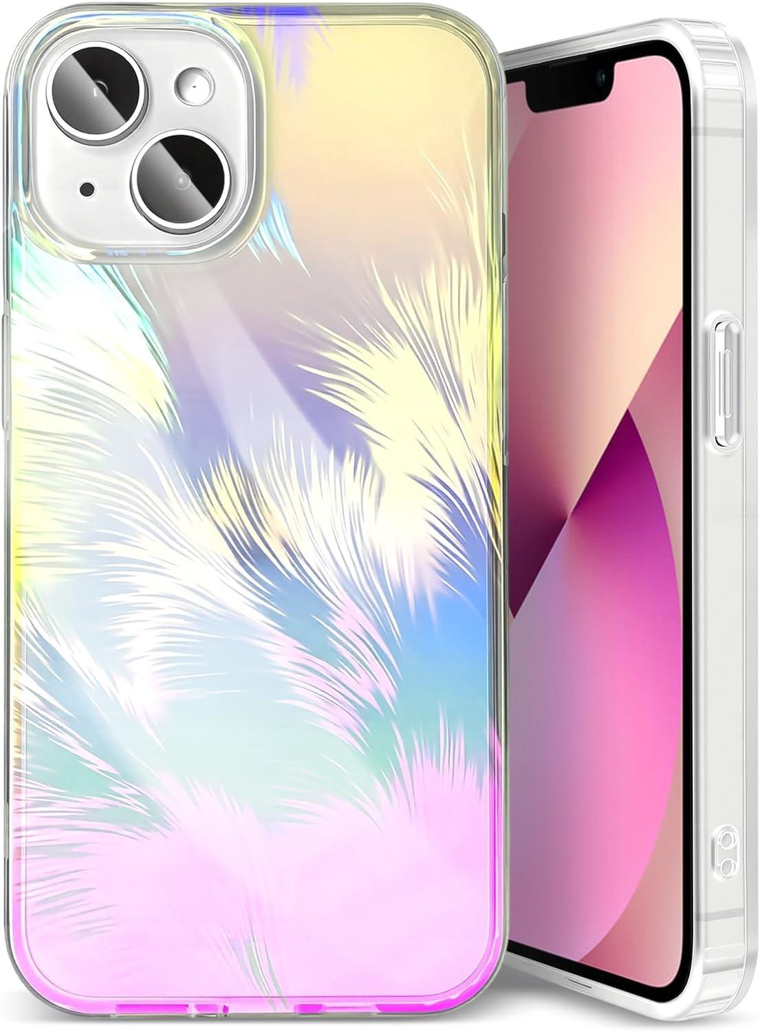 imageTENOC Phone Case Compatible with iPhone 13 amp iPhone 14 Black Case AntiFingerprint Protective Bumper Matte Cover for 61 InchClear Aesthetic
