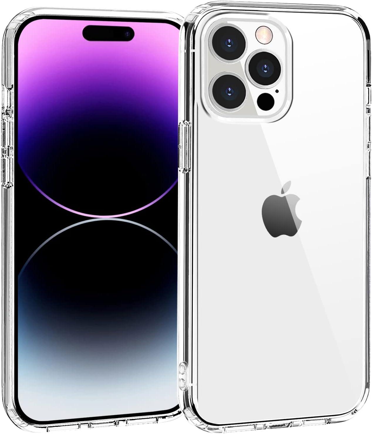 imageTENOC Phone Case Compatible with iPhone 13 amp iPhone 14 Black Case AntiFingerprint Protective Bumper Matte Cover for 61 InchClear AntiYellowing