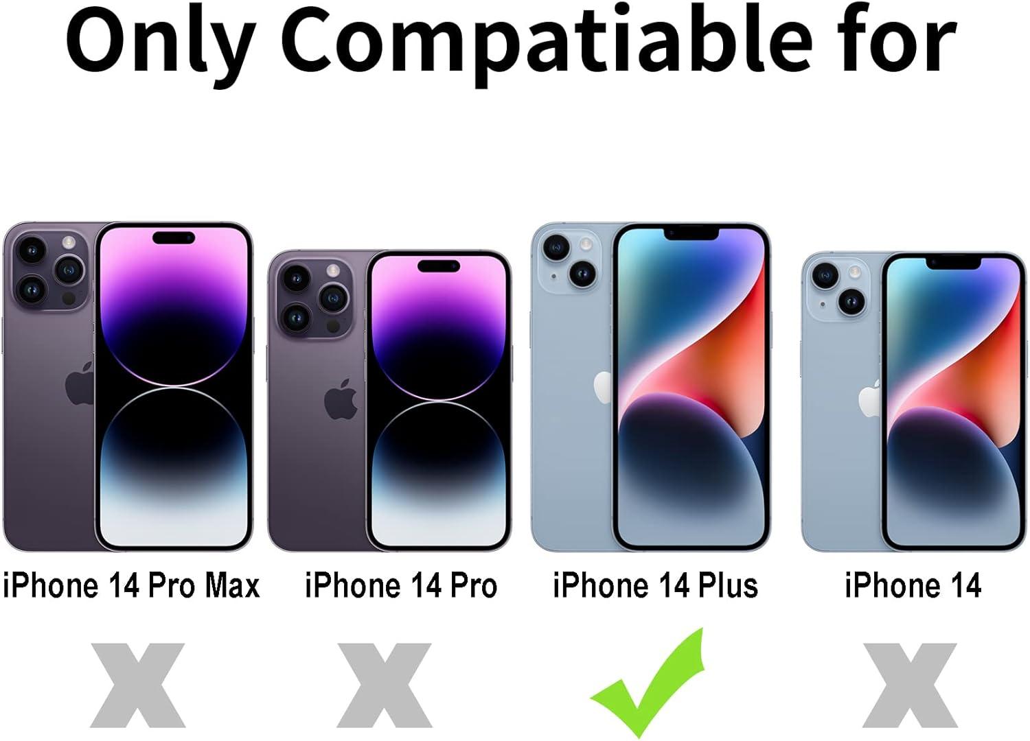 imageTENOC Phone Case Compatible with iPhone 13 amp iPhone 14 Black Case AntiFingerprint Protective Bumper Matte Cover for 61 InchClear AntiYellowing