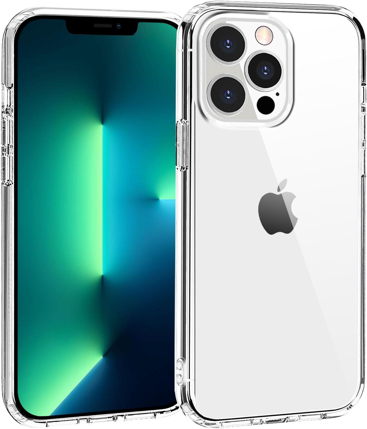 imageTENOC Phone Case Compatible with iPhone 13 amp iPhone 14 Black Case AntiFingerprint Protective Bumper Matte Cover for 61 InchClear AntiYellowing