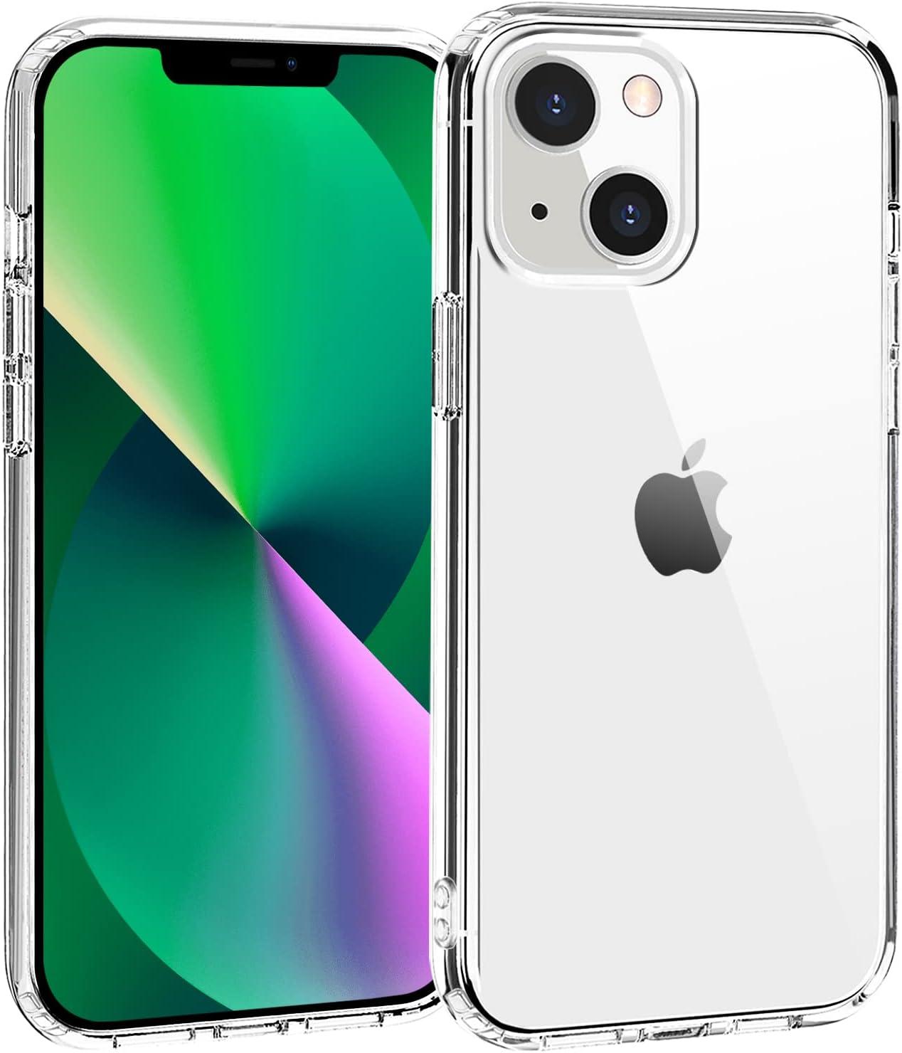 imageTENOC Phone Case Compatible with iPhone 13 amp iPhone 14 Black Case AntiFingerprint Protective Bumper Matte Cover for 61 InchClear AntiYellowing