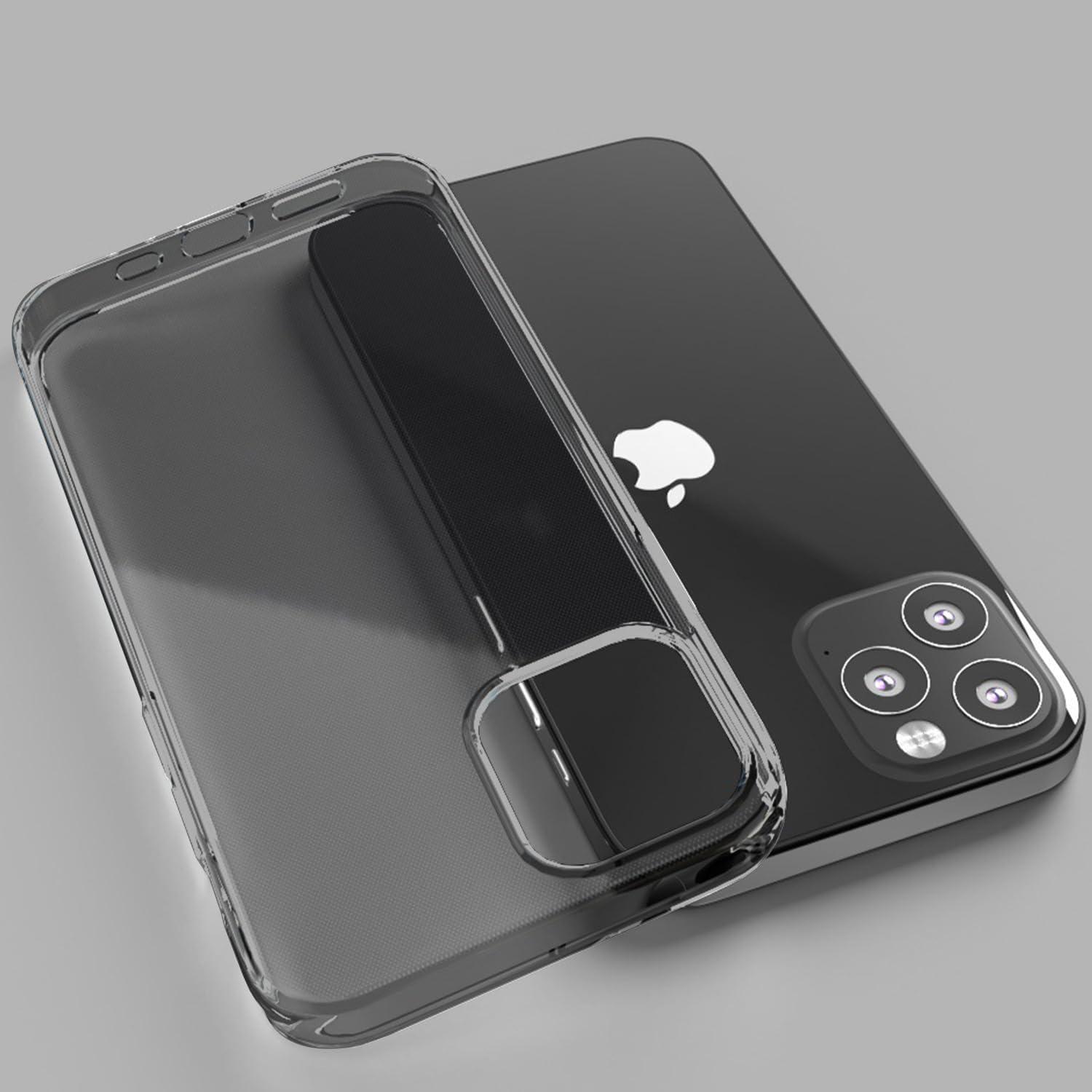 imageTENOC Phone Case Compatible with iPhone 13 amp iPhone 14 Black Case AntiFingerprint Protective Bumper Matte Cover for 61 InchClear Gray