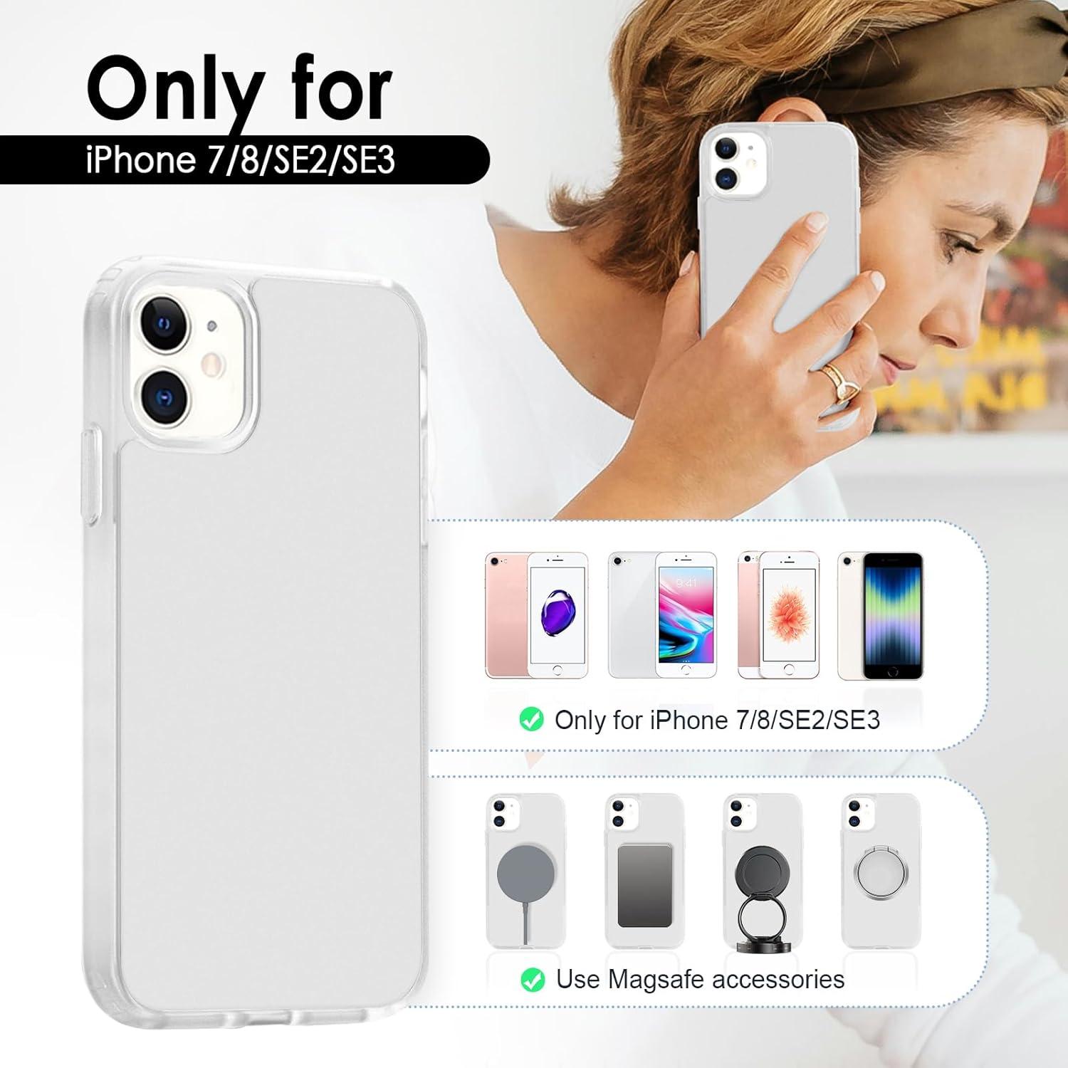 imageTENOC Phone Case Compatible with iPhone 13 amp iPhone 14 Black Case AntiFingerprint Protective Bumper Matte Cover for 61 InchTranslucent