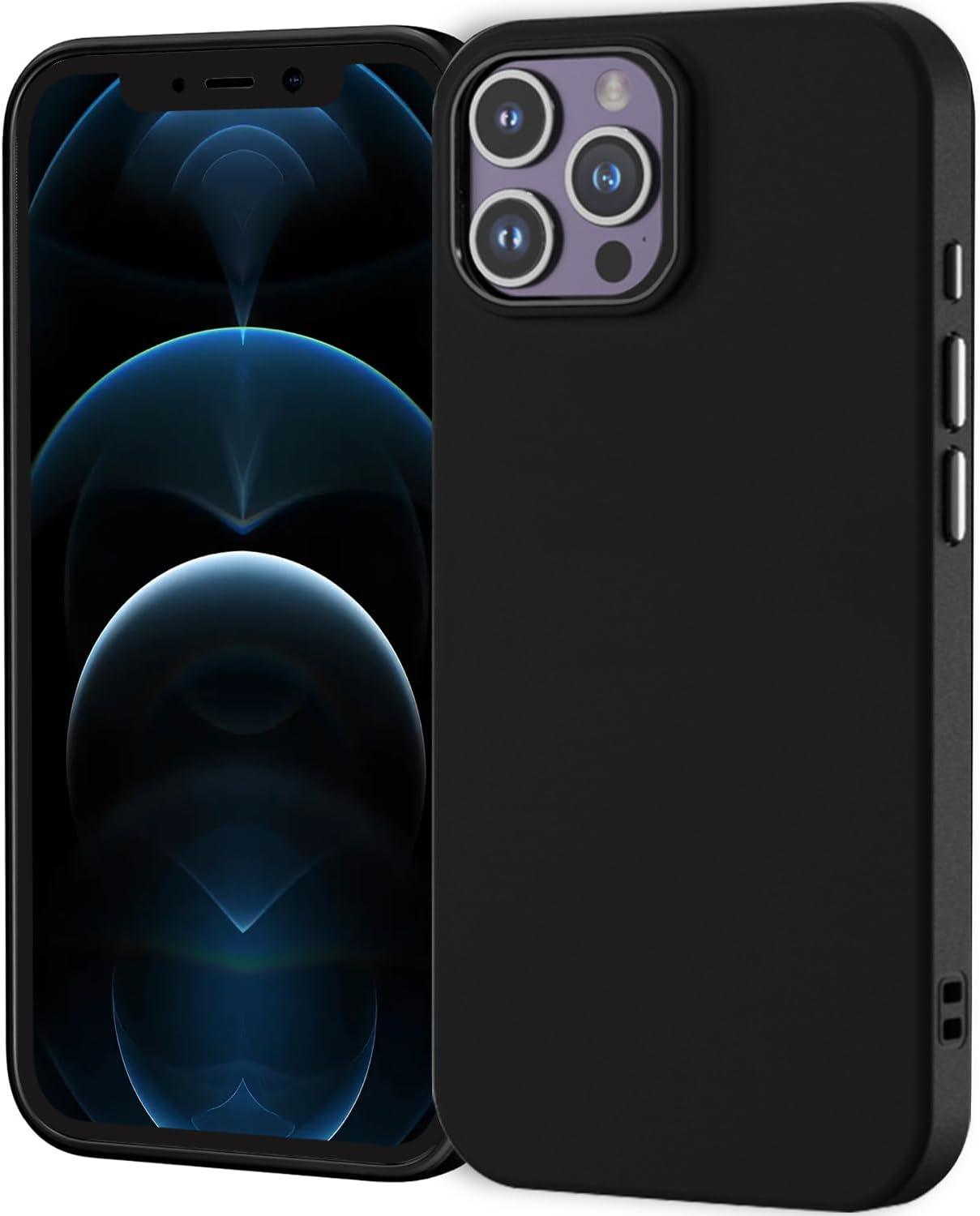 imageTENOC Phone Case Compatible with iPhone 13 amp iPhone 14 Clear Case Shockproof Protective Bumper Slim Cover for 61 InchBlack