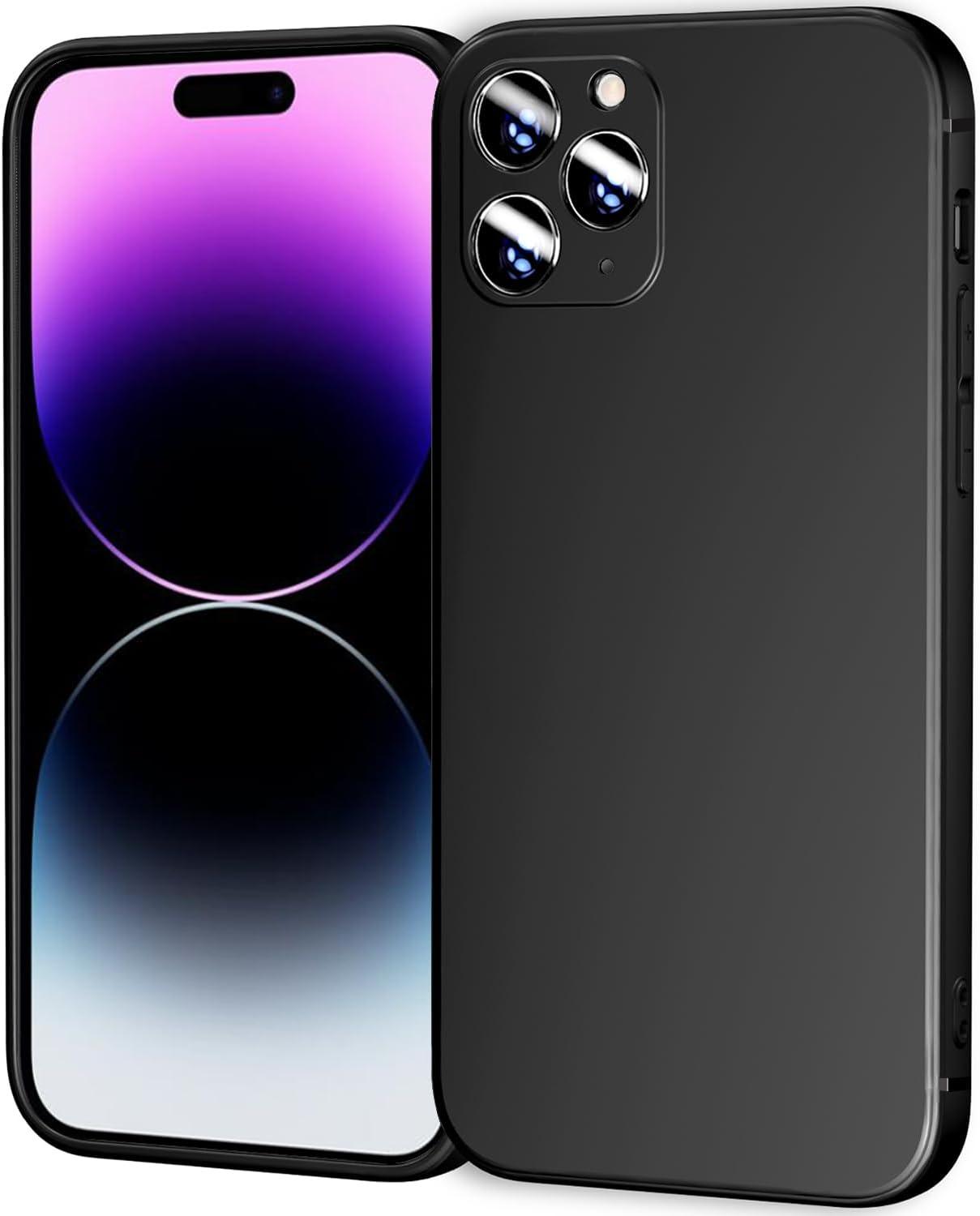 imageTENOC Phone Case Compatible with iPhone 13 amp iPhone 14 Clear Case Shockproof Protective Bumper Slim Cover for 61 InchBlack