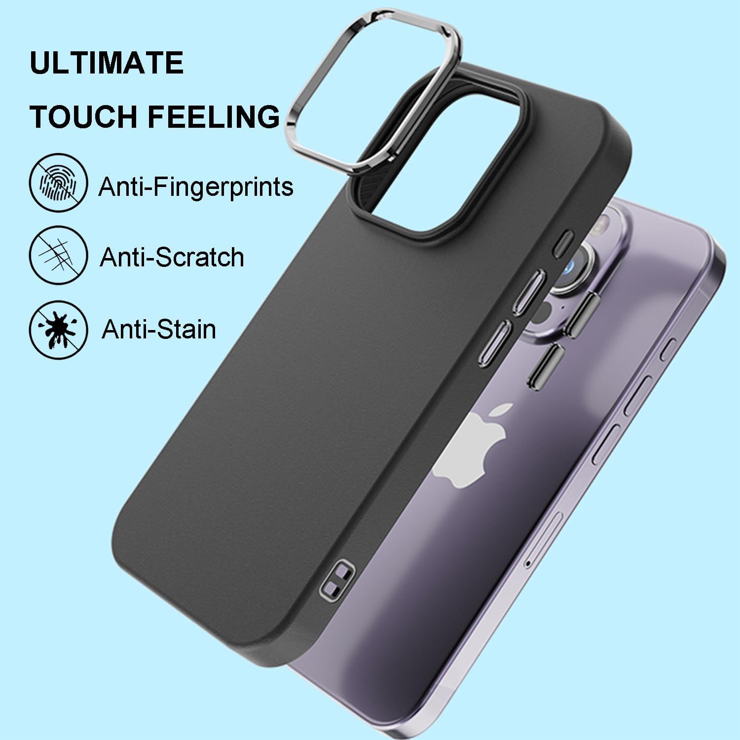 imageTENOC Phone Case Compatible with iPhone 13 amp iPhone 14 Clear Case Shockproof Protective Bumper Slim Cover for 61 InchBlack