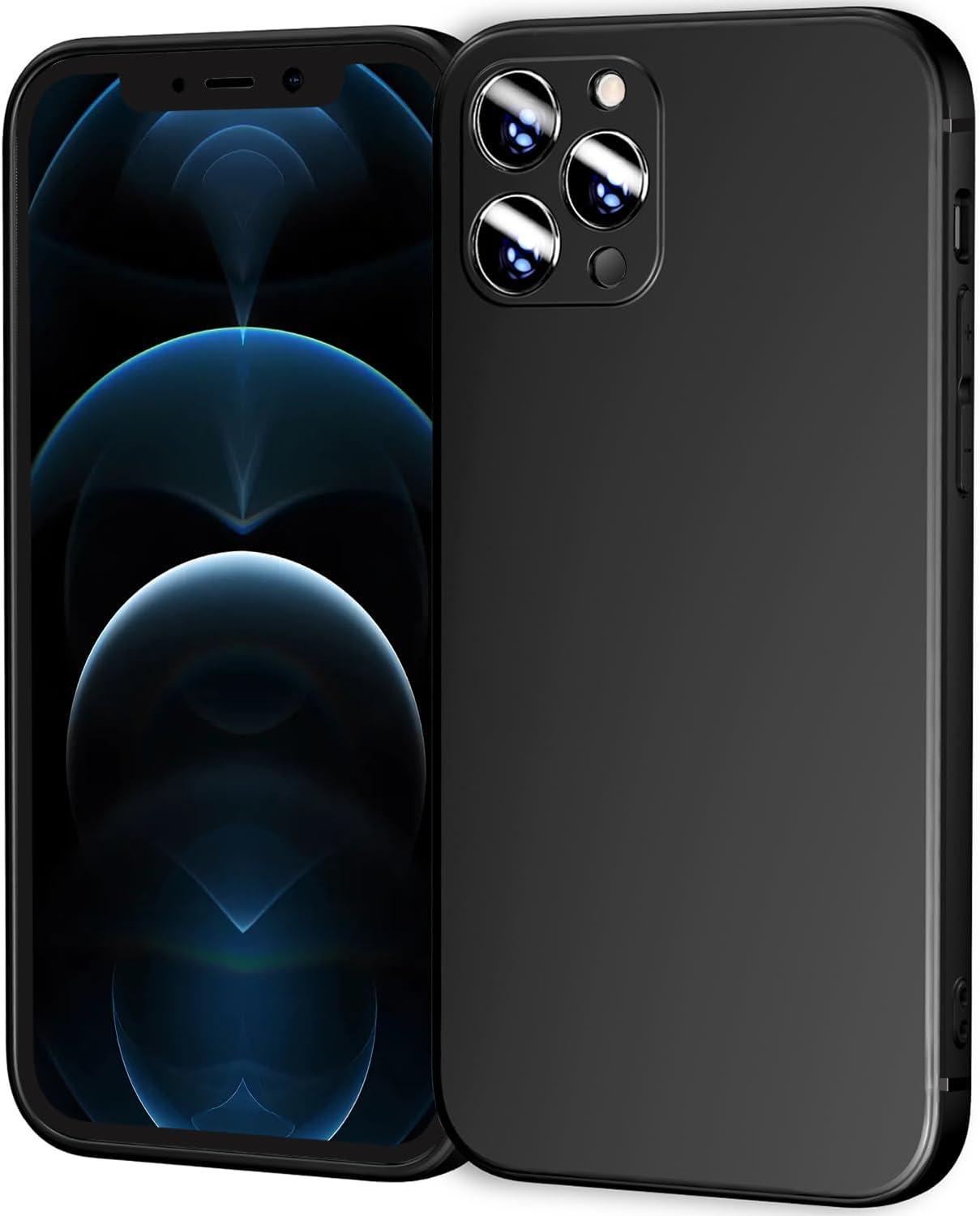 imageTENOC Phone Case Compatible with iPhone 13 amp iPhone 14 Clear Case Shockproof Protective Bumper Slim Cover for 61 InchBlack