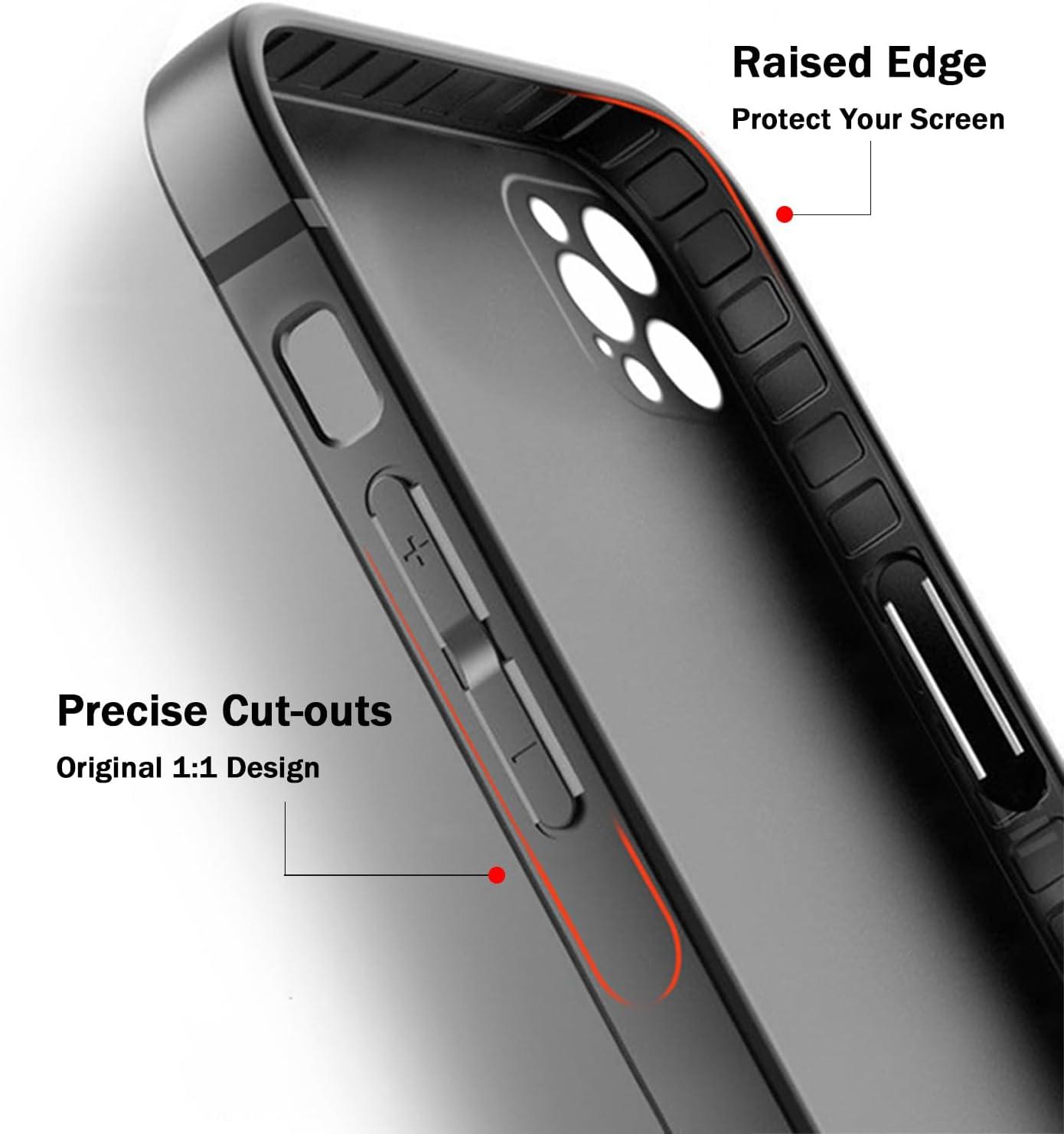 imageTENOC Phone Case Compatible with iPhone 13 amp iPhone 14 Clear Case Shockproof Protective Bumper Slim Cover for 61 InchBlack