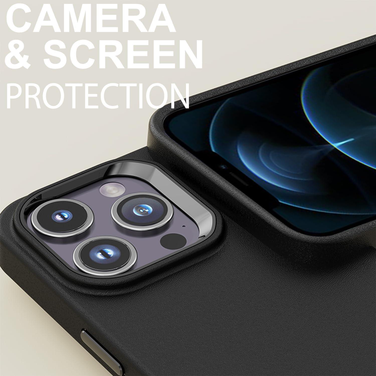 imageTENOC Phone Case Compatible with iPhone 13 amp iPhone 14 Clear Case Shockproof Protective Bumper Slim Cover for 61 InchBlack