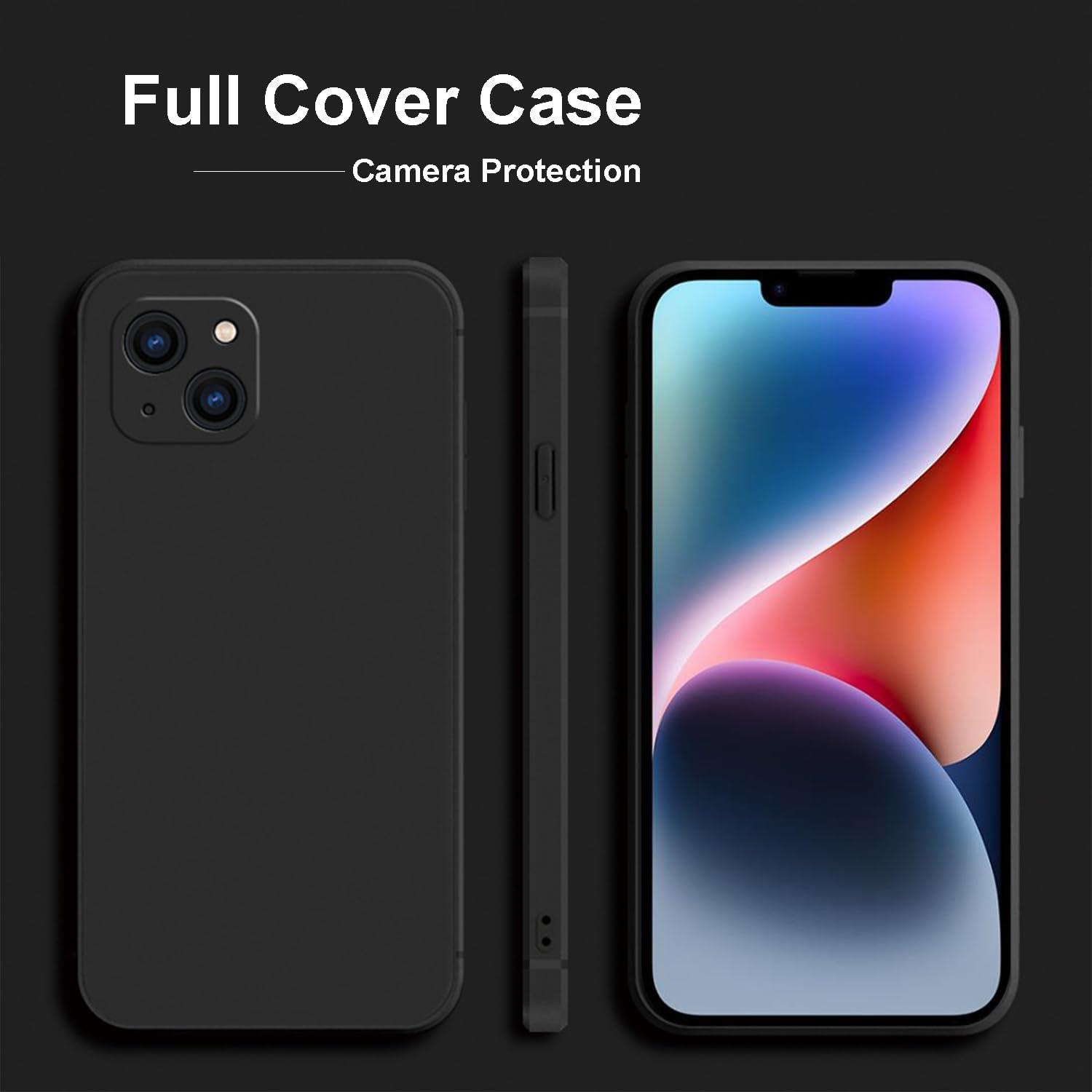 imageTENOC Phone Case Compatible with iPhone 13 amp iPhone 14 Clear Case Shockproof Protective Bumper Slim Cover for 61 InchBlack