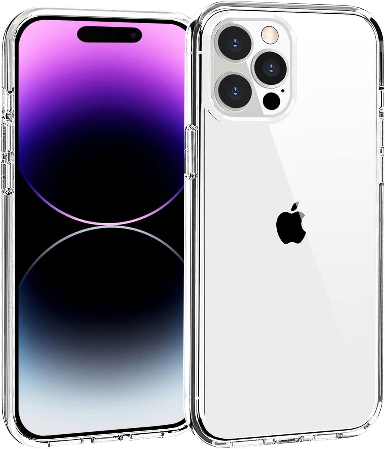 imageTENOC Phone Case Compatible with iPhone 13 amp iPhone 14 Clear Case Shockproof Protective Bumper Slim Cover for 61 InchClear