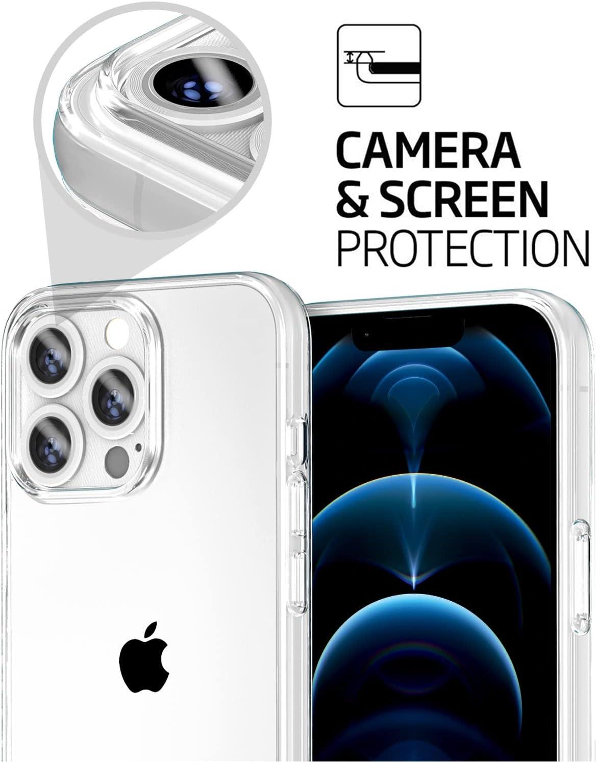 imageTENOC Phone Case Compatible with iPhone 13 amp iPhone 14 Clear Case Shockproof Protective Bumper Slim Cover for 61 InchClear