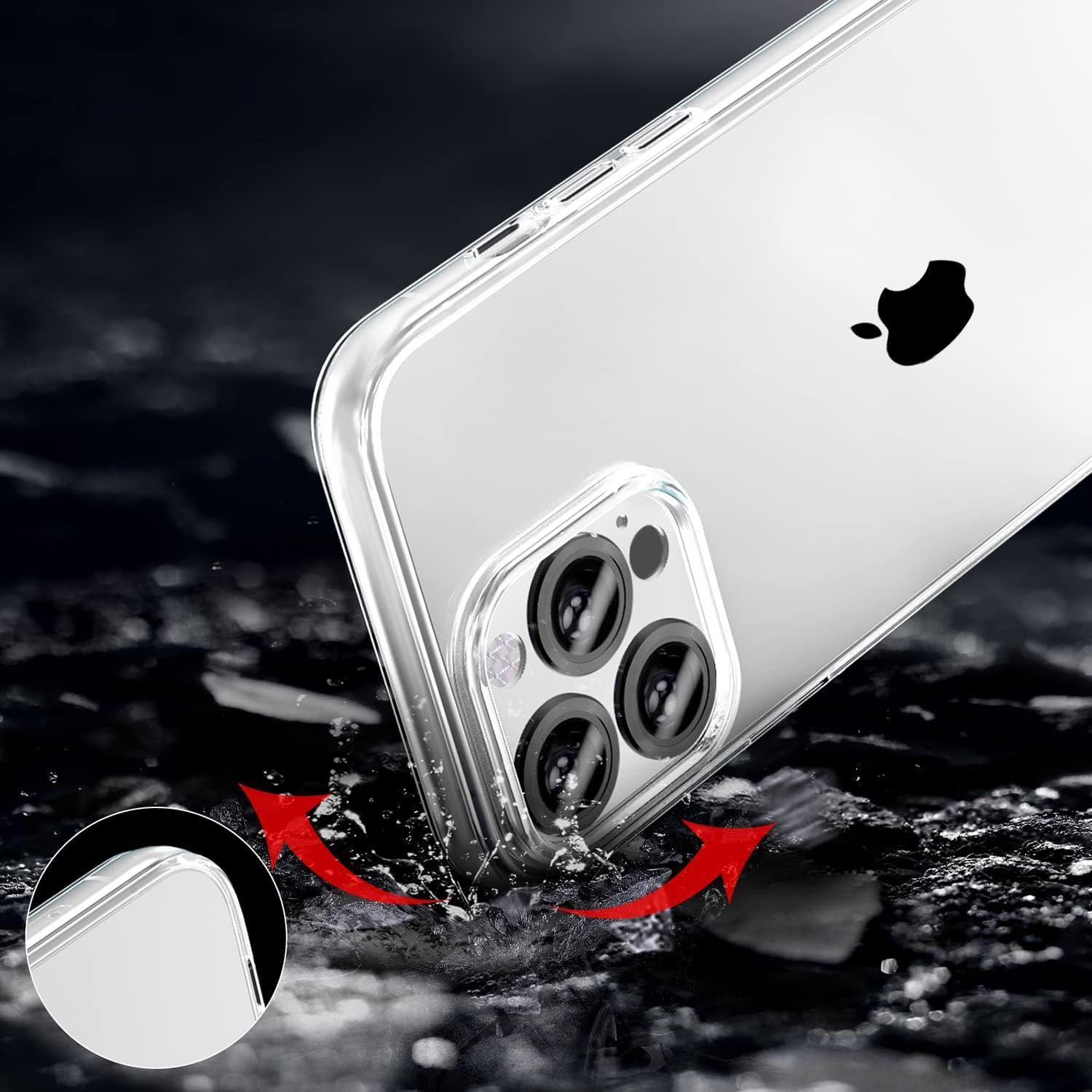 imageTENOC Phone Case Compatible with iPhone 13 amp iPhone 14 Clear Case Shockproof Protective Bumper Slim Cover for 61 InchClear