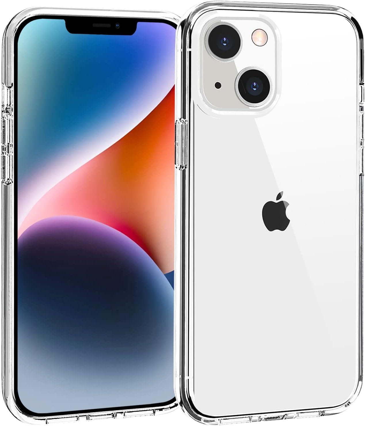 imageTENOC Phone Case Compatible with iPhone 13 amp iPhone 14 Clear Case Shockproof Protective Bumper Slim Cover for 61 InchClear