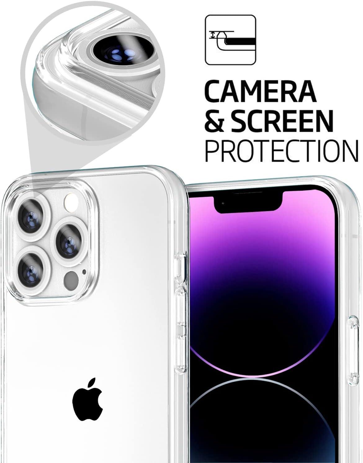 imageTENOC Phone Case Compatible with iPhone 13 amp iPhone 14 Clear Case Shockproof Protective Bumper Slim Cover for 61 InchClear