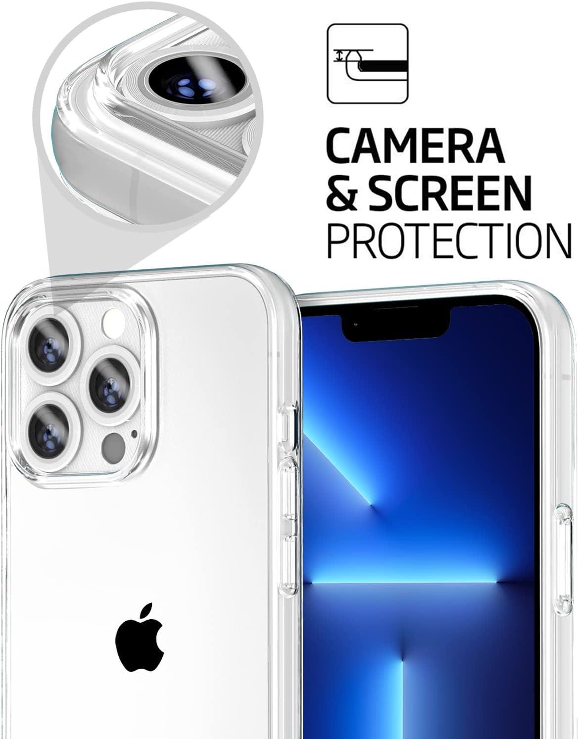 imageTENOC Phone Case Compatible with iPhone 13 amp iPhone 14 Clear Case Shockproof Protective Bumper Slim Cover for 61 InchClear