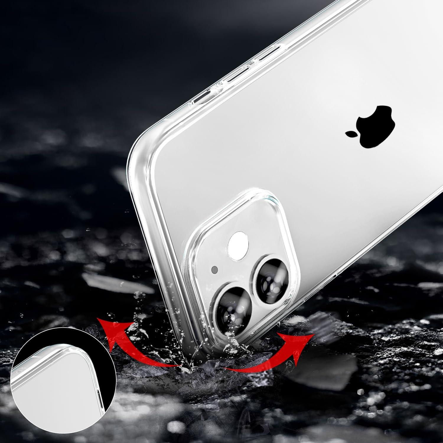 imageTENOC Phone Case Compatible with iPhone 13 amp iPhone 14 Clear Case Shockproof Protective Bumper Slim Cover for 61 InchClear