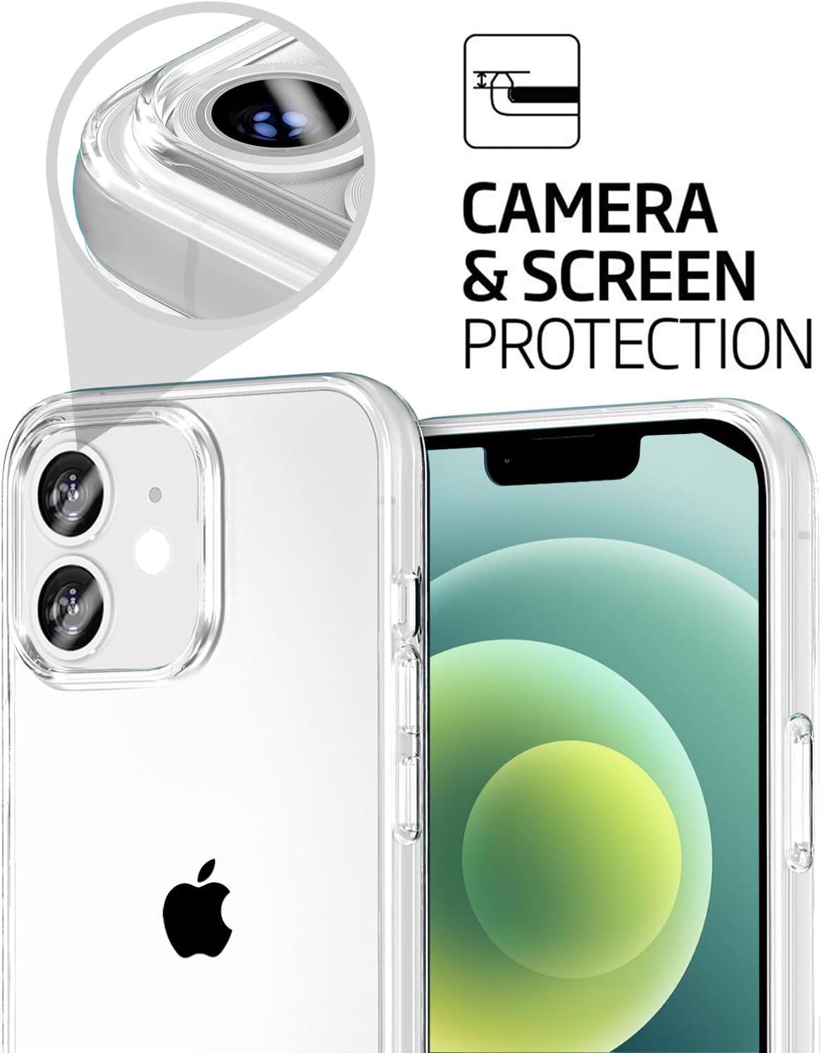 imageTENOC Phone Case Compatible with iPhone 13 amp iPhone 14 Clear Case Shockproof Protective Bumper Slim Cover for 61 InchClear