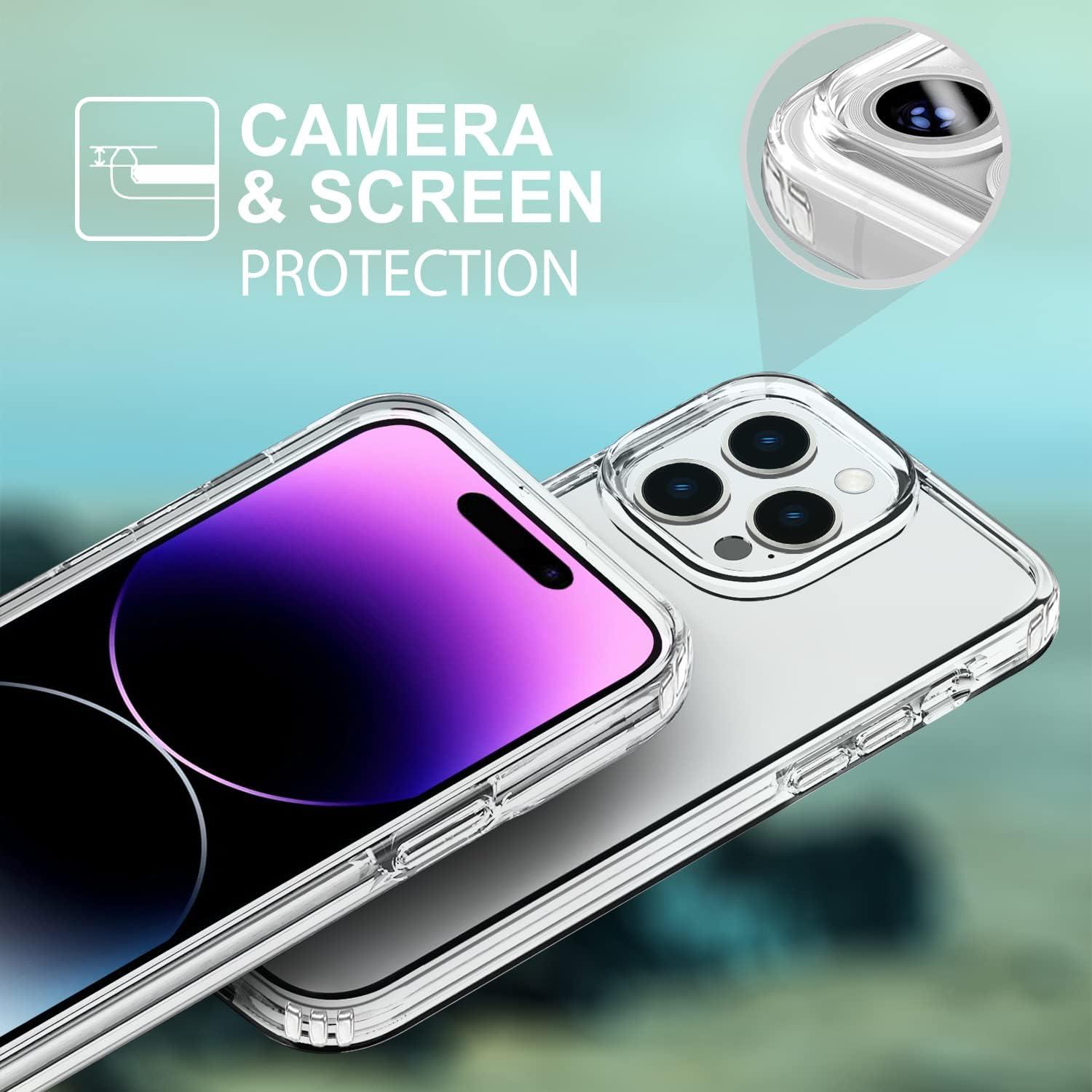 imageTENOC Phone Case Compatible with iPhone 13 amp iPhone 14 Clear Case Shockproof Protective Bumper Slim Cover for 61 InchClear AntiYellowing