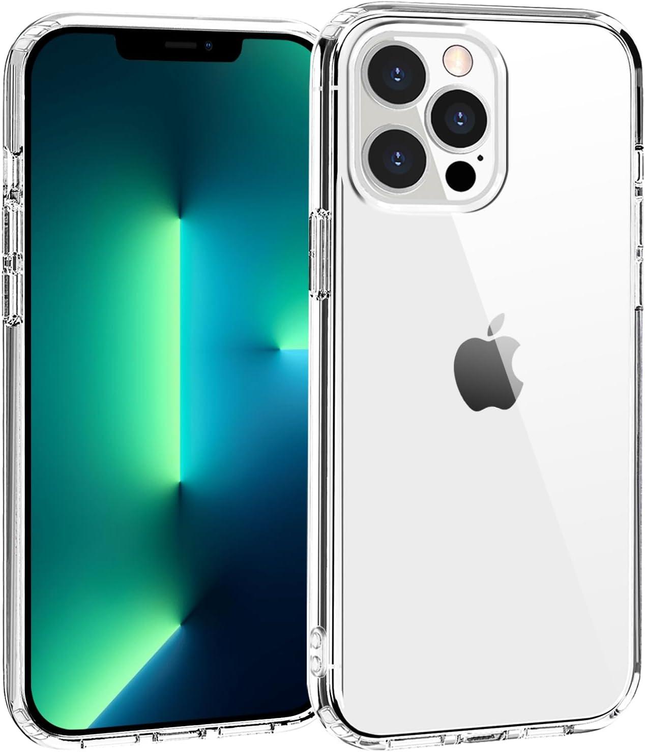 imageTENOC Phone Case Compatible with iPhone 13 amp iPhone 14 Clear Case Shockproof Protective Bumper Slim Cover for 61 InchClear AntiYellowing