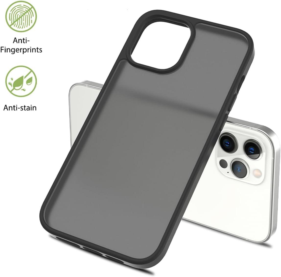imageTENOC Phone Case Compatible with iPhone 13 amp iPhone 14 Clear Case Shockproof Protective Bumper Slim Cover for 61 InchTranslucent Black
