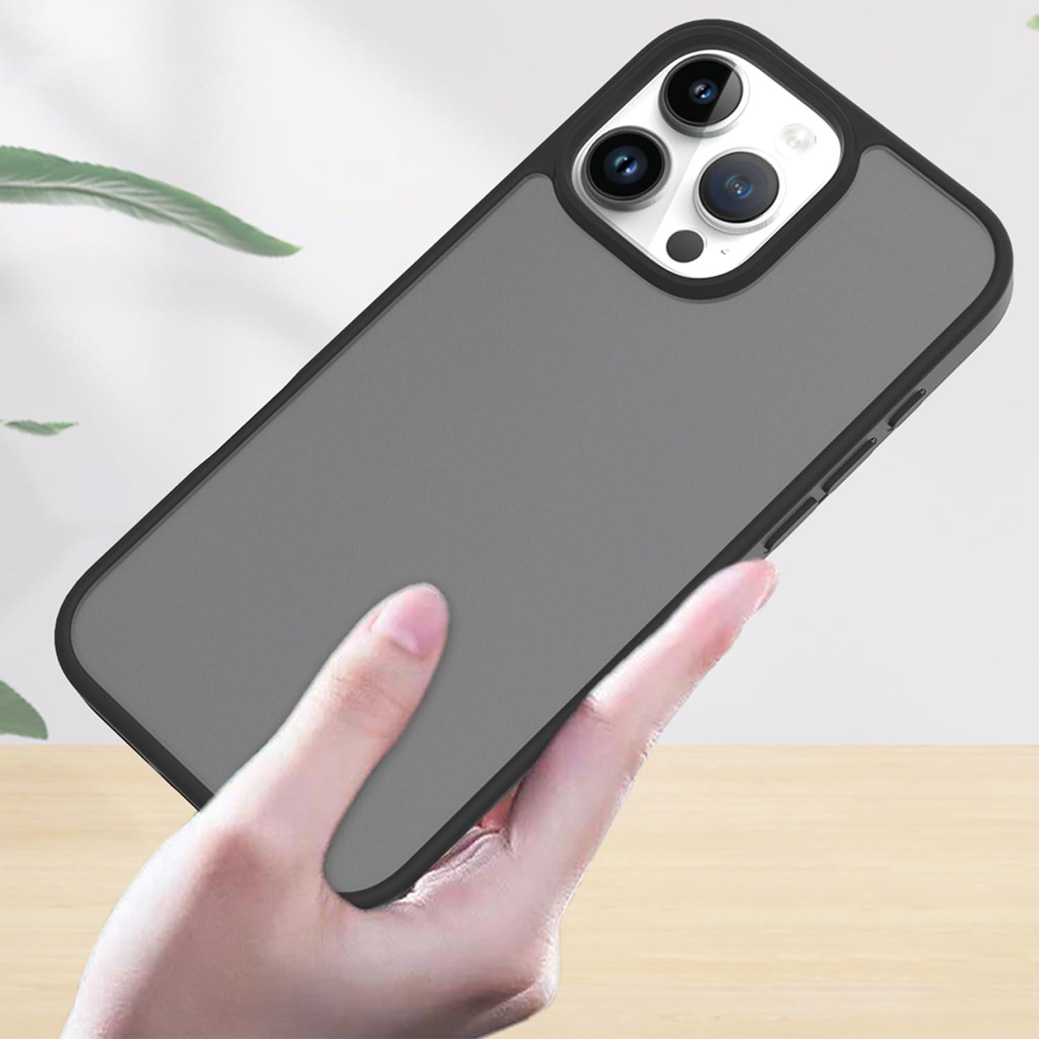 imageTENOC Phone Case Compatible with iPhone 13 amp iPhone 14 Clear Case Shockproof Protective Bumper Slim Cover for 61 InchTranslucent Black