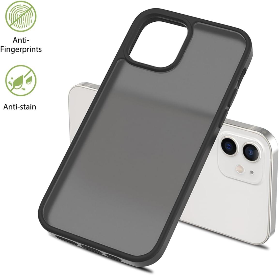 imageTENOC Phone Case Compatible with iPhone 13 amp iPhone 14 Clear Case Shockproof Protective Bumper Slim Cover for 61 InchTranslucent Black