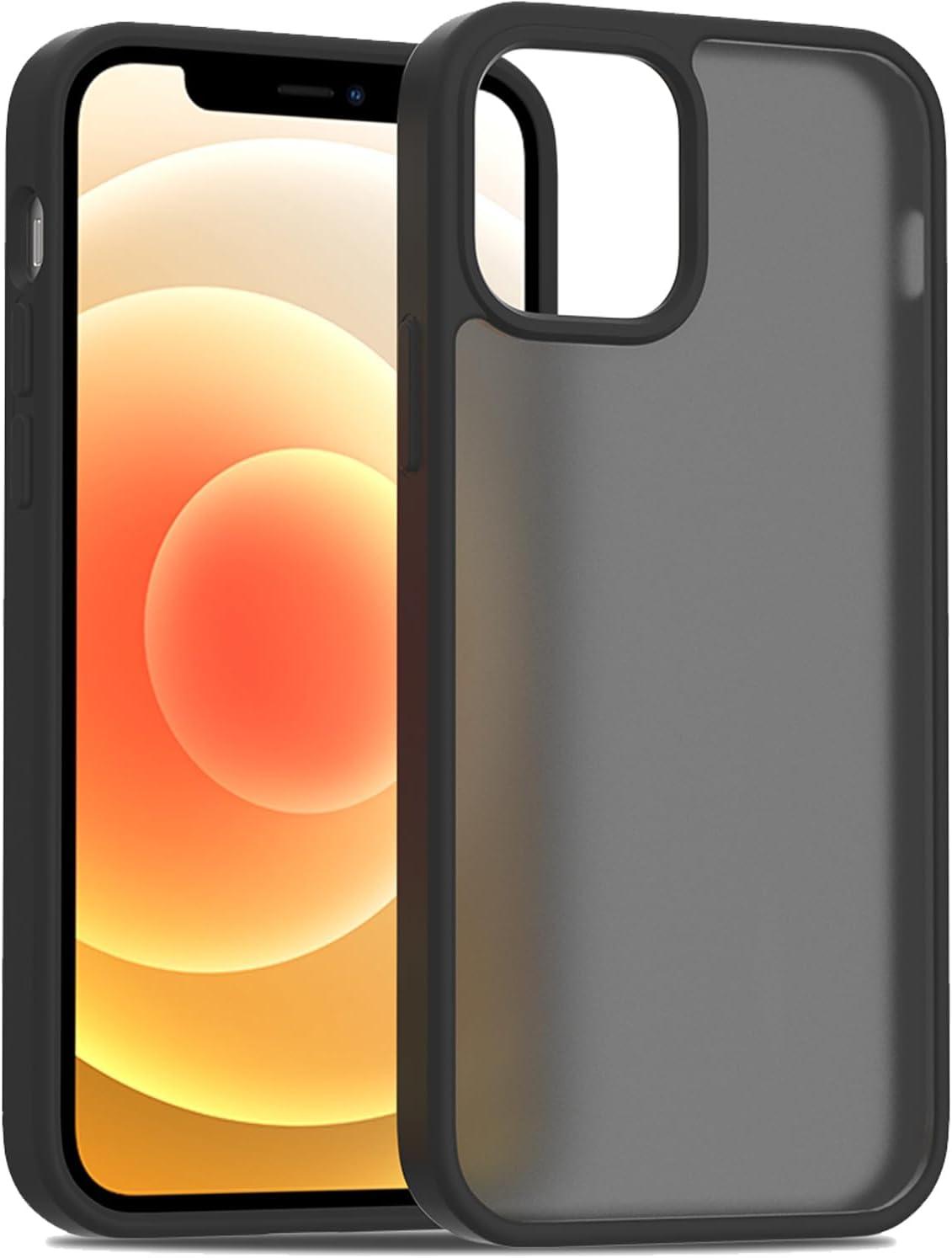 imageTENOC Phone Case Compatible with iPhone 13 amp iPhone 14 Clear Case Shockproof Protective Bumper Slim Cover for 61 InchTranslucent Black