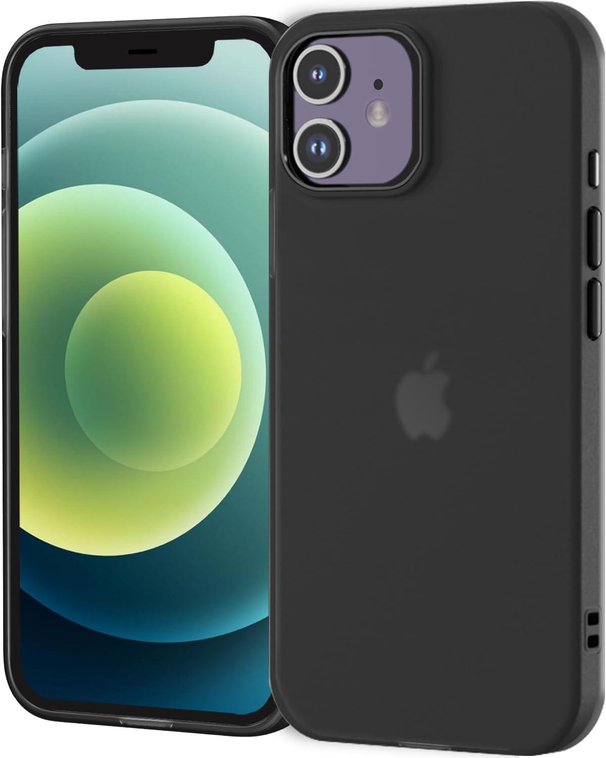 imageTENOC Phone Case Compatible with iPhone 13 amp iPhone 14 Clear Case Shockproof Protective Bumper Slim Cover for 61 InchTranslucent Black