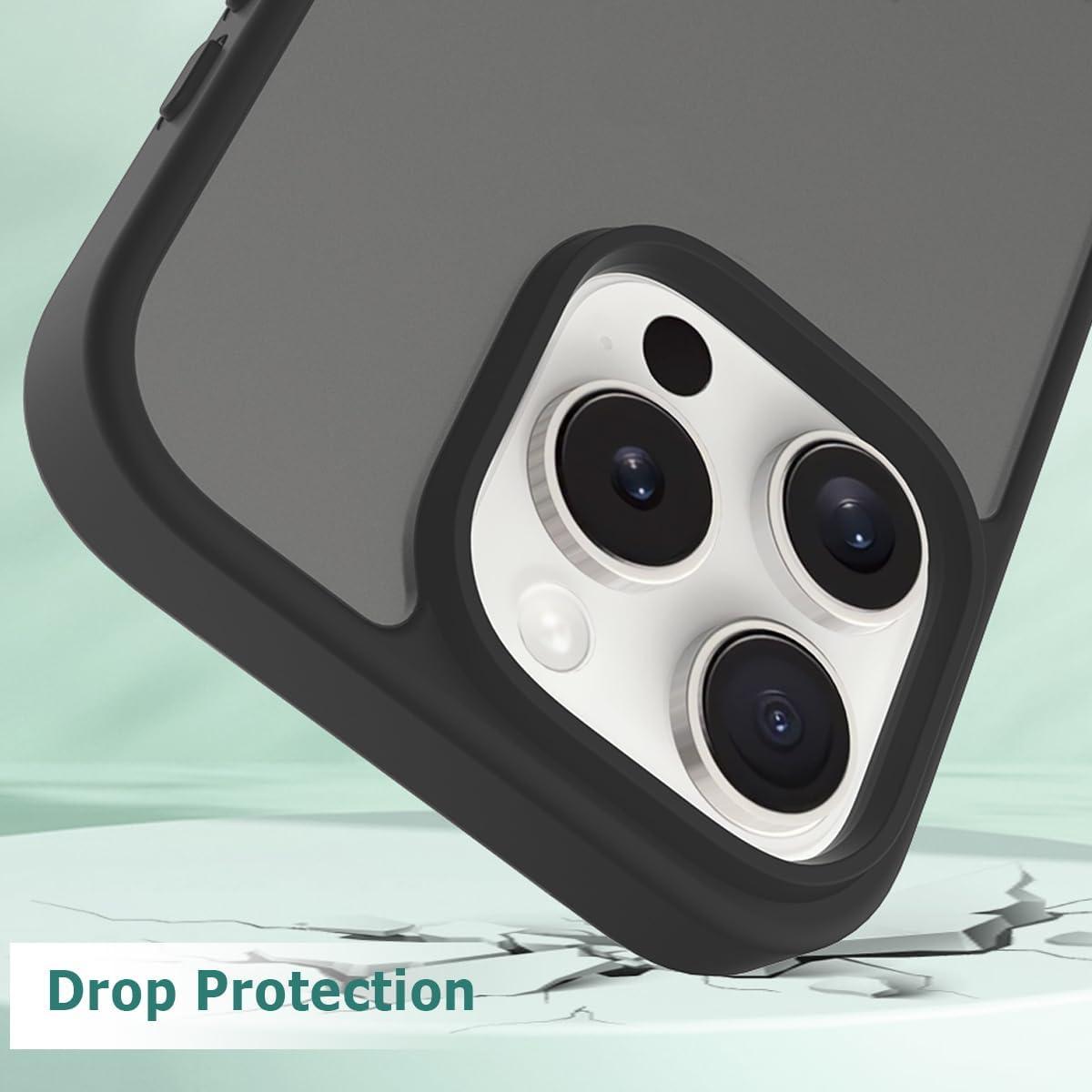 imageTENOC Phone Case Compatible with iPhone 13 amp iPhone 14 Clear Case Shockproof Protective Bumper Slim Cover for 61 InchTranslucent Black