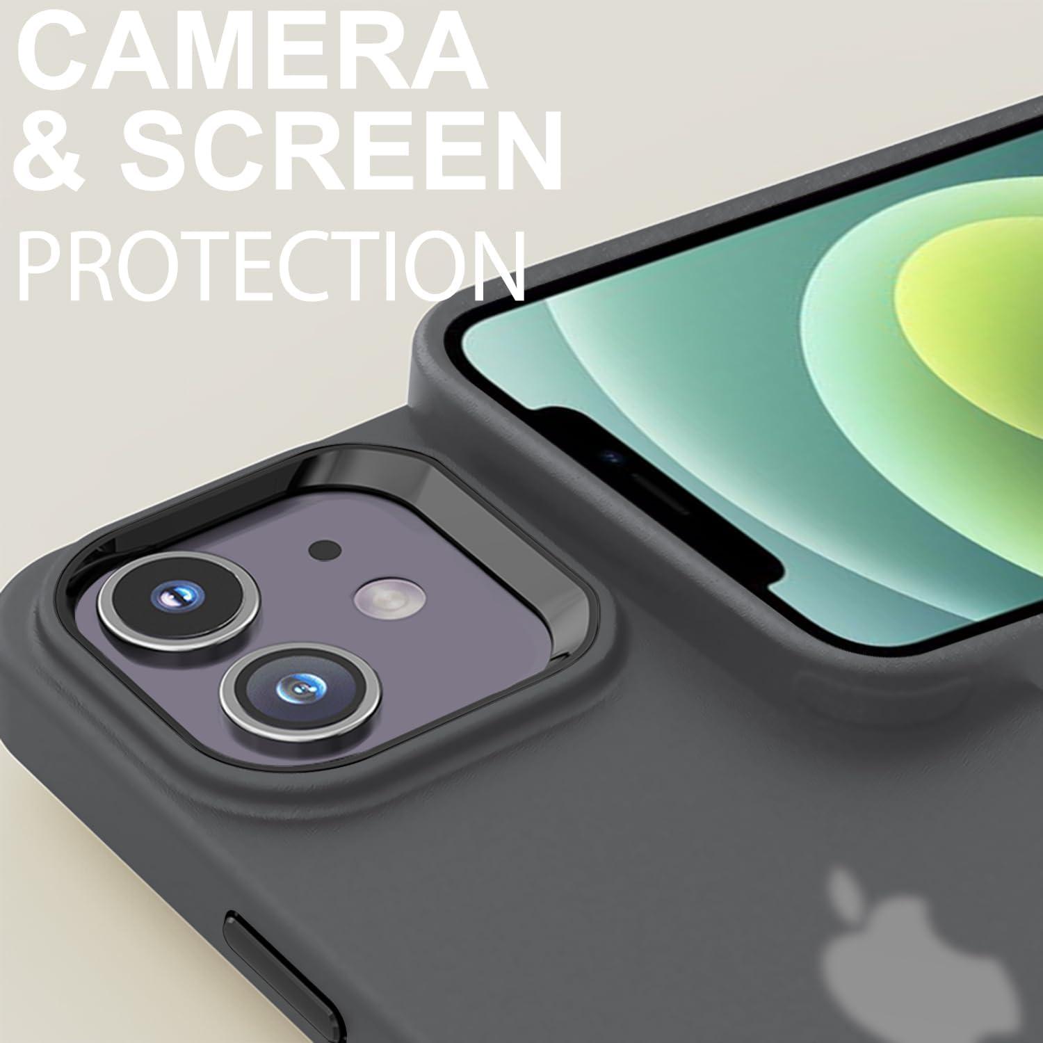imageTENOC Phone Case Compatible with iPhone 13 amp iPhone 14 Clear Case Shockproof Protective Bumper Slim Cover for 61 InchTranslucent Black
