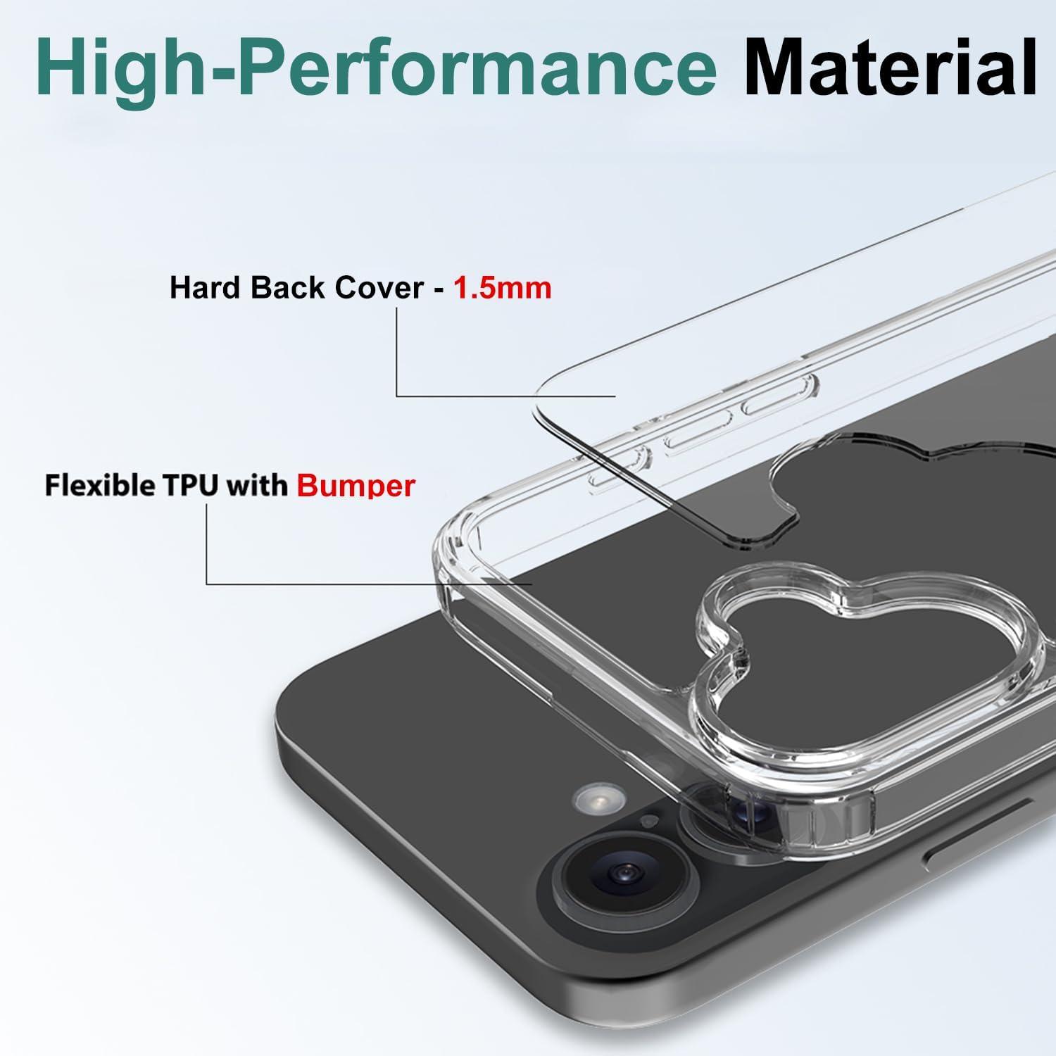 imageTENOC Phone Case Compatible with iPhone 15 Black Case AntiFingerprint Protective Bumper Matte Cover for 61 InchClear AntiYellowing