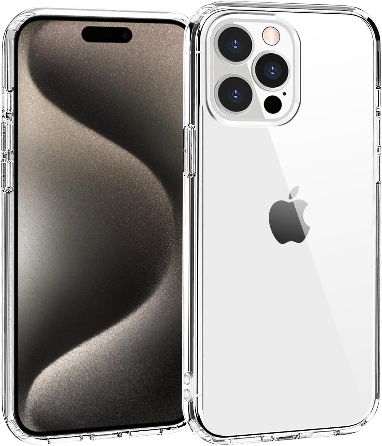 imageTENOC Phone Case Compatible with iPhone 15 Black Case AntiFingerprint Protective Bumper Matte Cover for 61 InchClear AntiYellowing