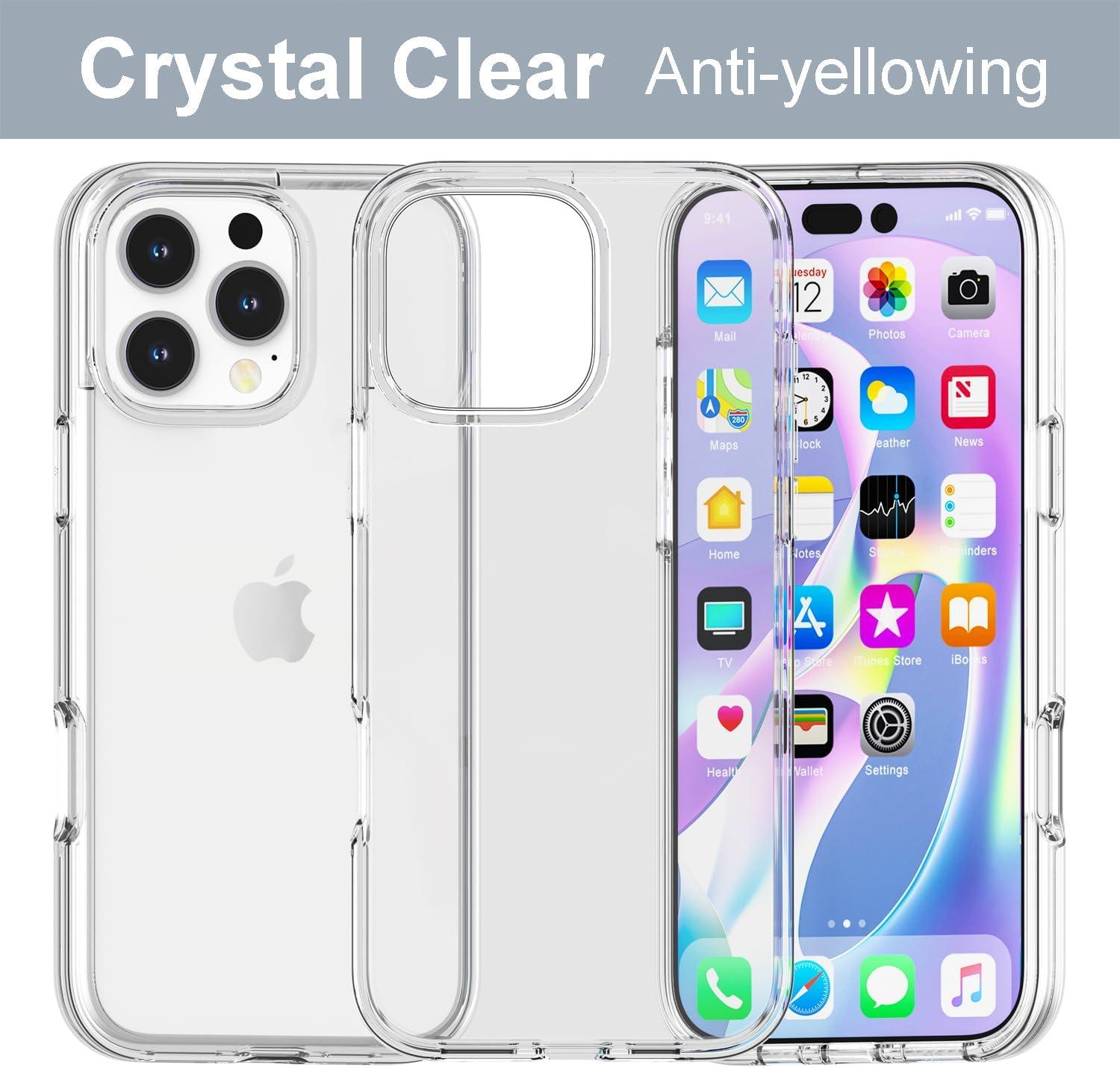 imageTENOC Phone Case Compatible with iPhone 15 Black Case AntiFingerprint Protective Bumper Matte Cover for 61 InchClear AntiYellowing