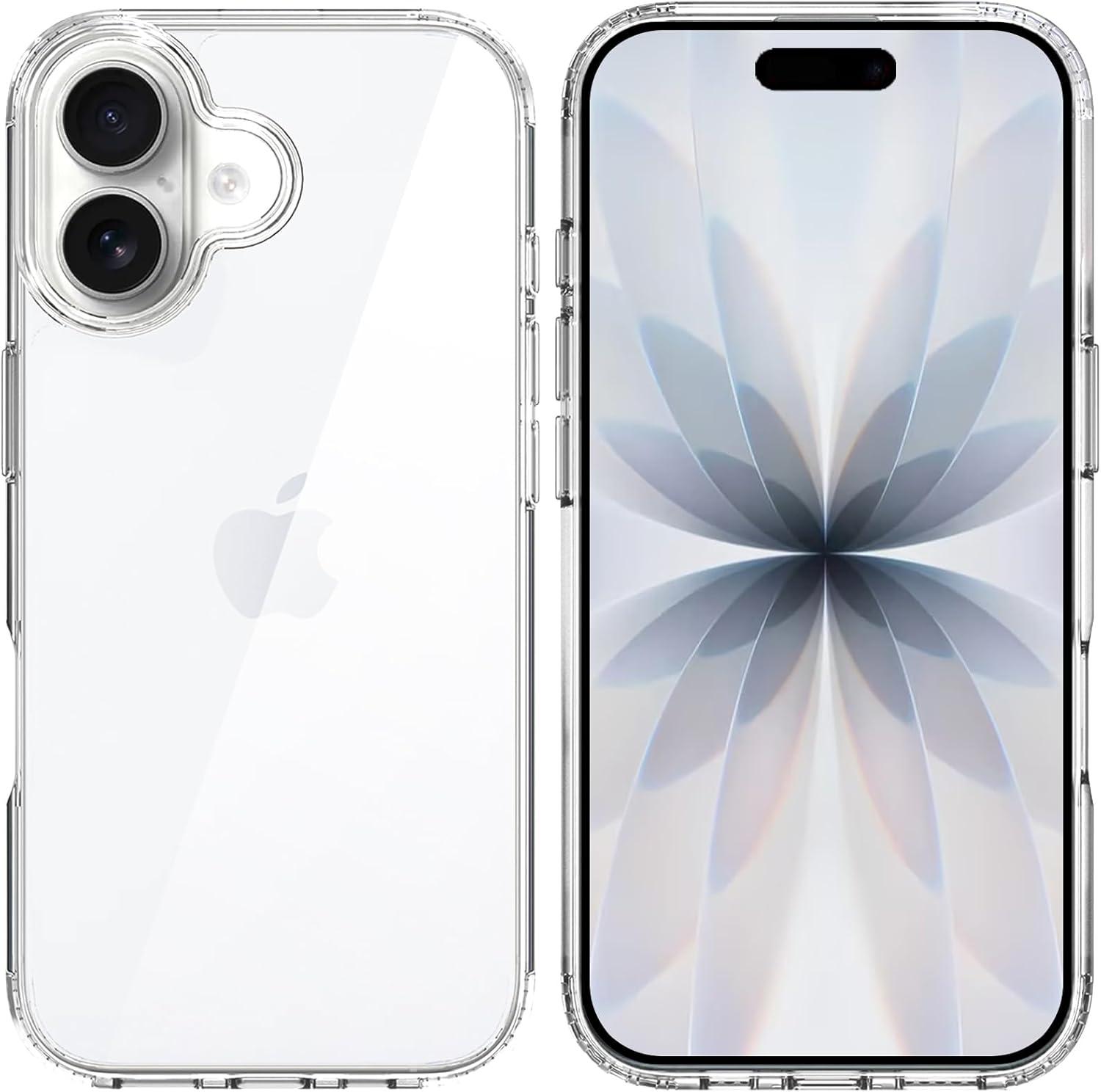 imageTENOC Phone Case Compatible with iPhone 15 Black Case AntiFingerprint Protective Bumper Matte Cover for 61 InchClear AntiYellowing