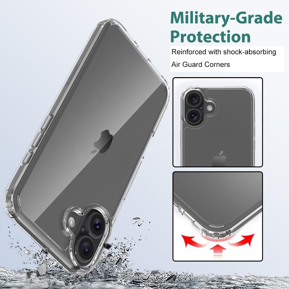 imageTENOC Phone Case Compatible with iPhone 15 Black Case AntiFingerprint Protective Bumper Matte Cover for 61 InchClear AntiYellowing