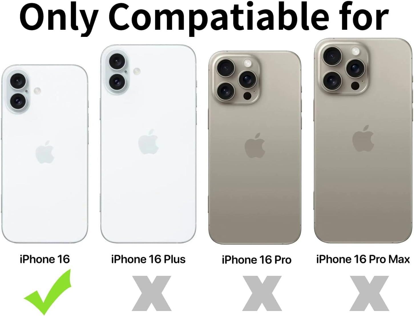 imageTENOC Phone Case Compatible with iPhone 15 Black Case AntiFingerprint Protective Bumper Matte Cover for 61 InchClear Glitter