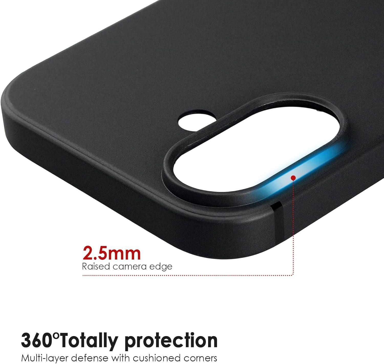 imageTENOC Phone Case Compatible with iPhone 15 Pro Max Clear Case Shockproof Protective Bumper Slim Cover for 67 InchBlack