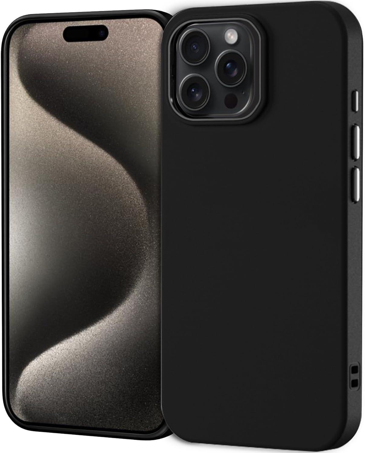 imageTENOC Phone Case Compatible with iPhone 15 Pro Max Clear Case Shockproof Protective Bumper Slim Cover for 67 InchBlack
