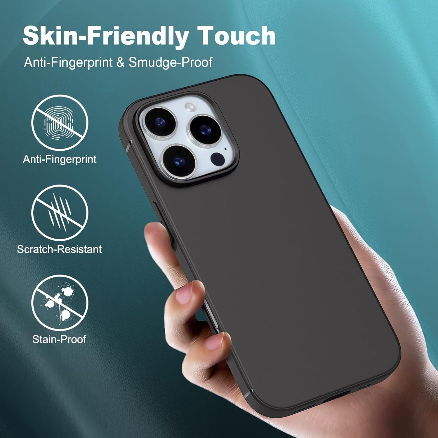 imageTENOC Phone Case Compatible with iPhone 15 Pro Max Clear Case Shockproof Protective Bumper Slim Cover for 67 InchBlack