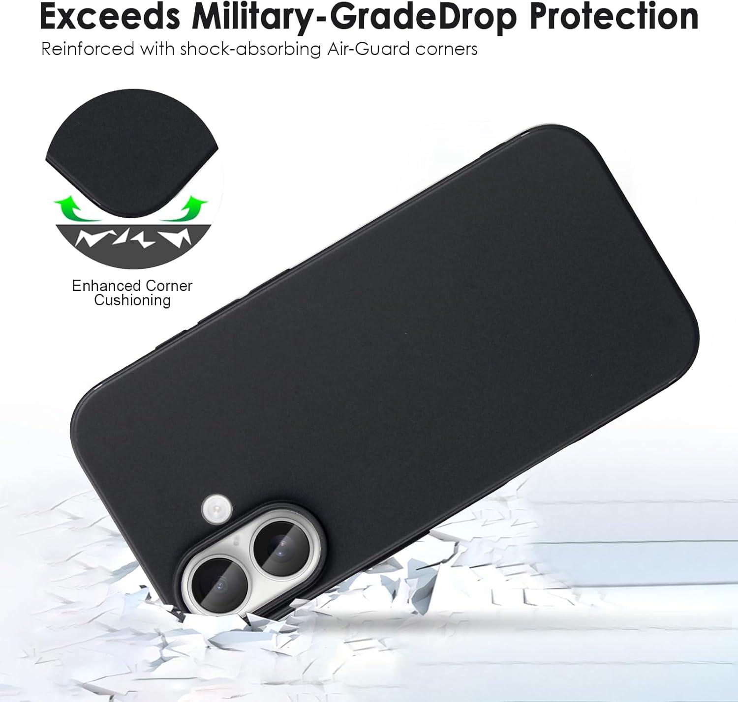 imageTENOC Phone Case Compatible with iPhone 15 Pro Max Clear Case Shockproof Protective Bumper Slim Cover for 67 InchBlack