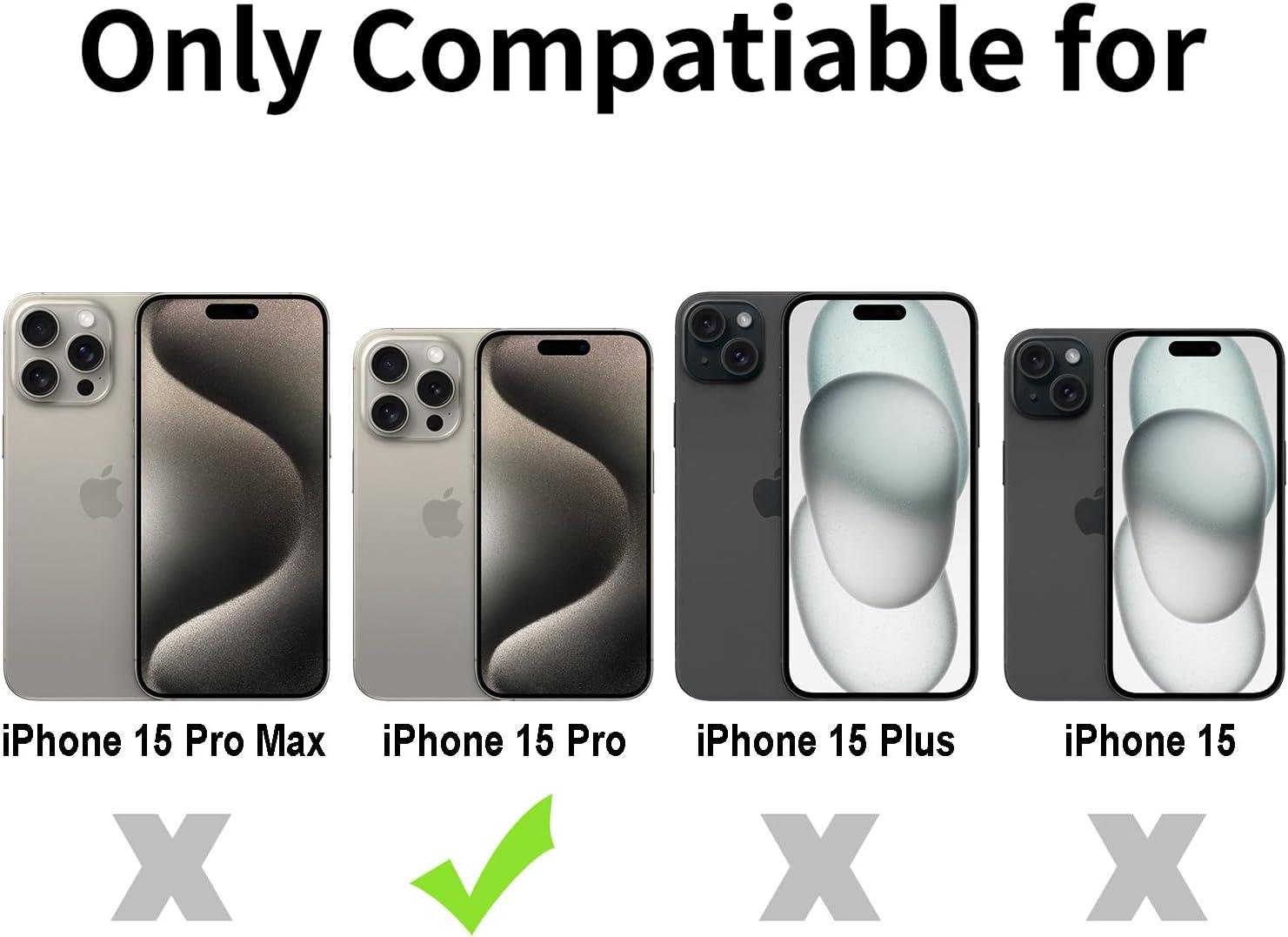 imageTENOC Phone Case Compatible with iPhone 15 Pro Max Clear Case Shockproof Protective Bumper Slim Cover for 67 InchBlack