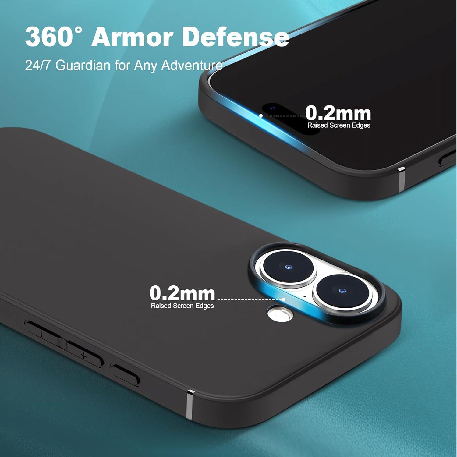 imageTENOC Phone Case Compatible with iPhone 15 Pro Max Clear Case Shockproof Protective Bumper Slim Cover for 67 InchBlack