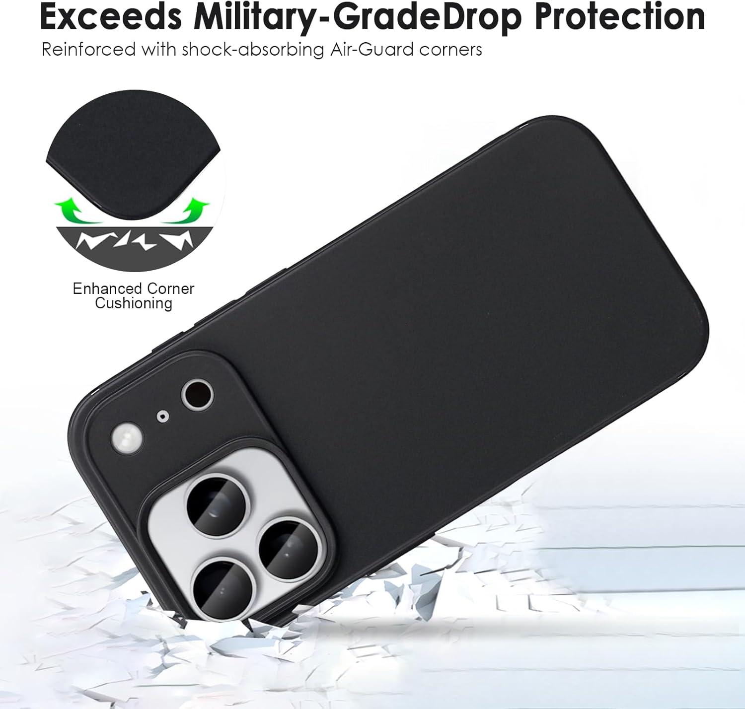 imageTENOC Phone Case Compatible with iPhone 15 Pro Max Clear Case Shockproof Protective Bumper Slim Cover for 67 InchBlack