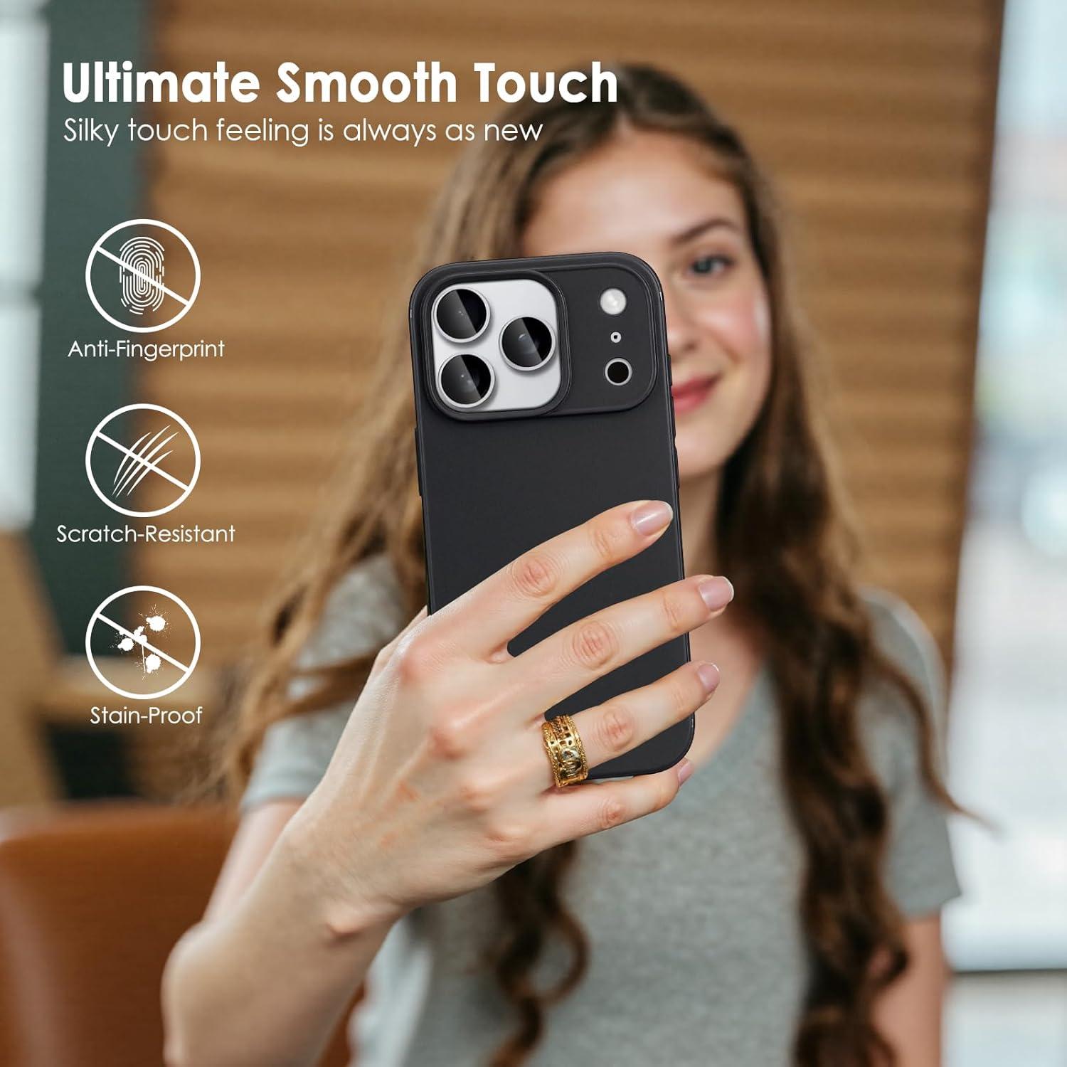 imageTENOC Phone Case Compatible with iPhone 15 Pro Max Clear Case Shockproof Protective Bumper Slim Cover for 67 InchBlack