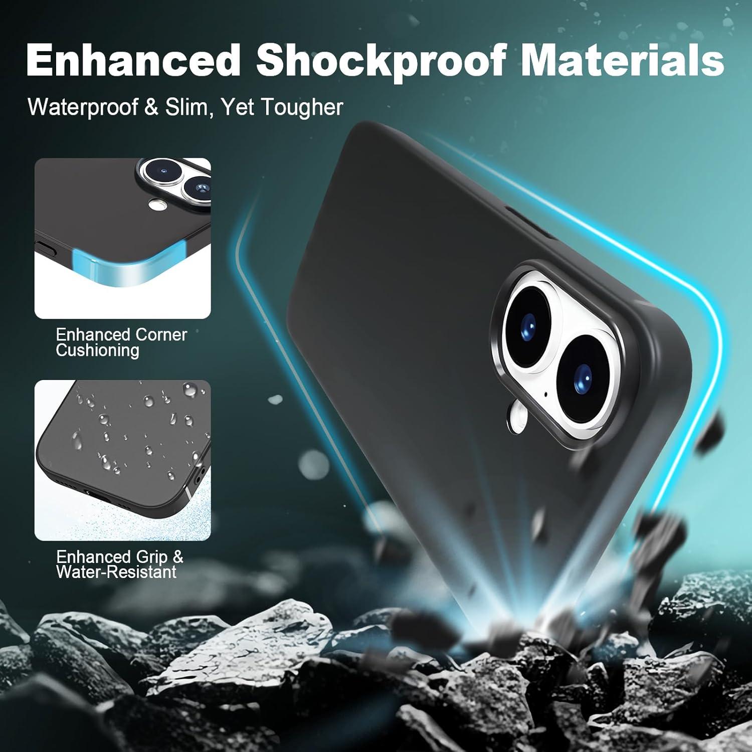 imageTENOC Phone Case Compatible with iPhone 15 Pro Max Clear Case Shockproof Protective Bumper Slim Cover for 67 InchBlack