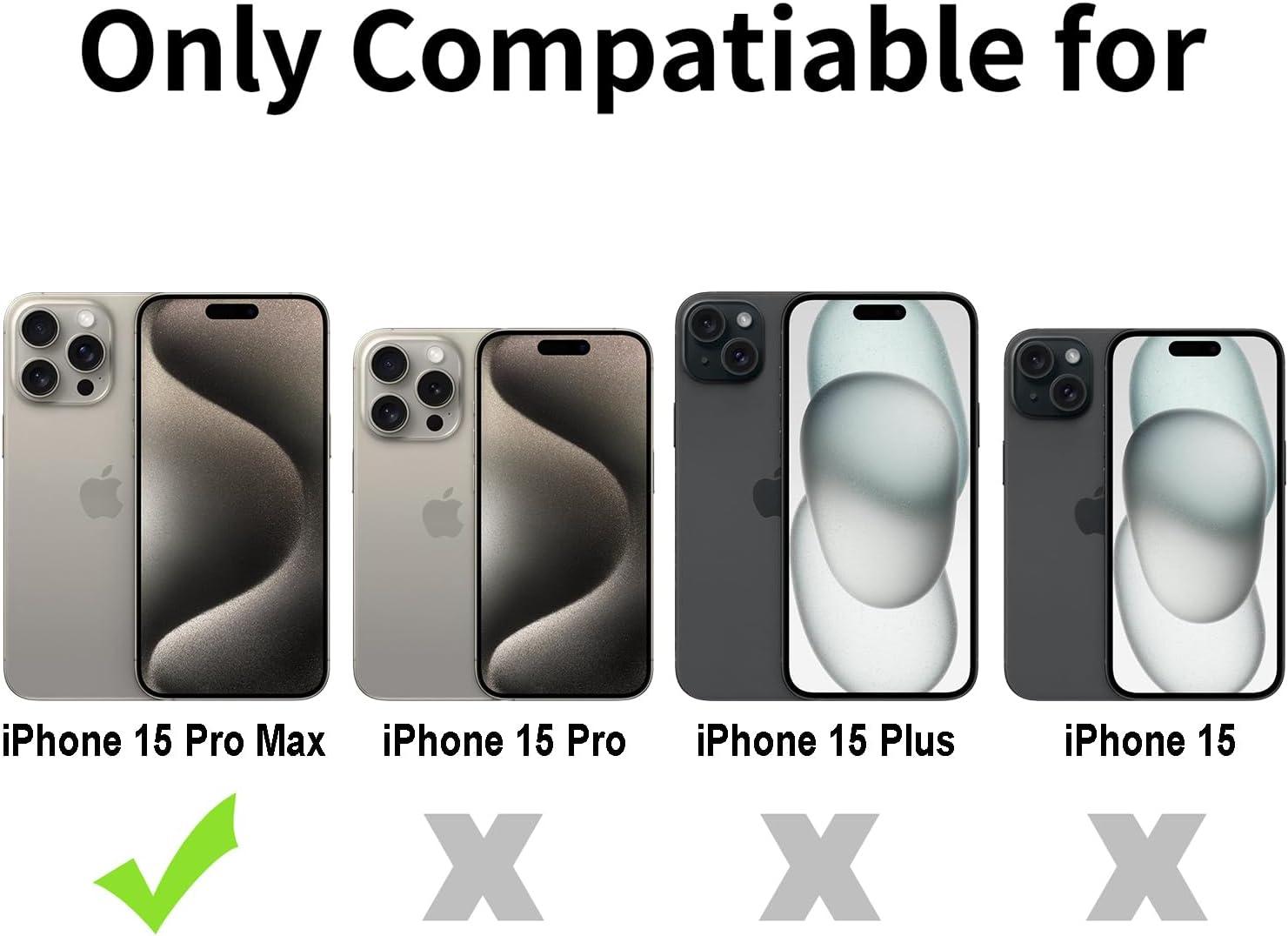 imageTENOC Phone Case Compatible with iPhone 15 Pro Max Clear Case Shockproof Protective Bumper Slim Cover for 67 InchBlack