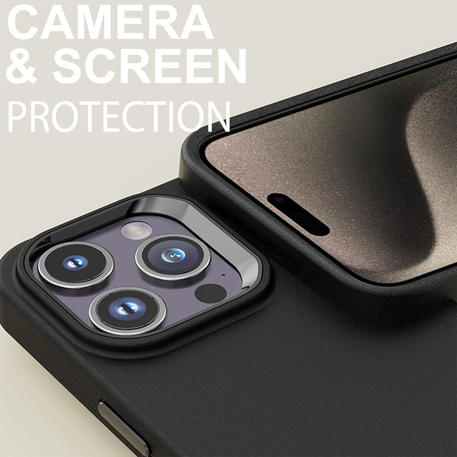 imageTENOC Phone Case Compatible with iPhone 15 Pro Max Clear Case Shockproof Protective Bumper Slim Cover for 67 InchBlack