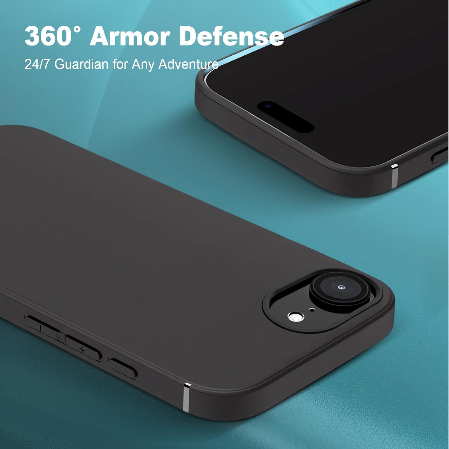 imageTENOC Phone Case Compatible with iPhone 15 Pro Max Clear Case Shockproof Protective Bumper Slim Cover for 67 InchBlack